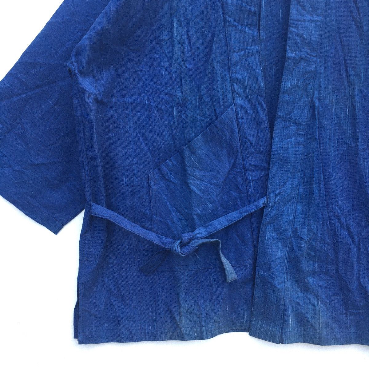 Japanese Brand Vtg Hickory Noragi Indigo Japanese Wrap Kimono Like Visvim Size US M / EU 48-50 / 2 - 2 Thumbnail
