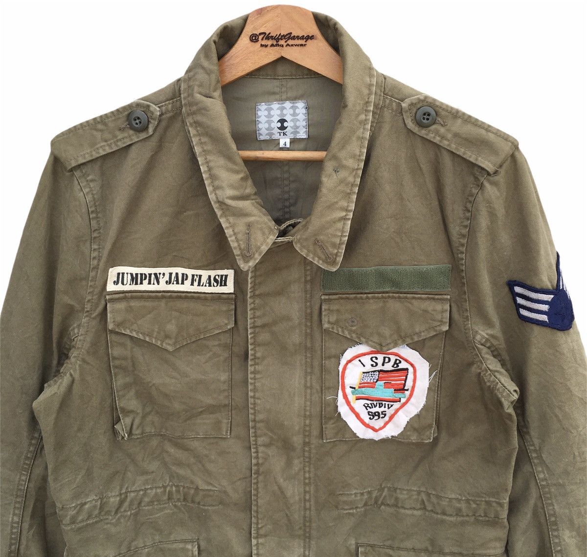 Takeo Kikuchi Vtg Takeo Kikuchi Military Squad Division Patchwork Jacket Size US L / EU 52-54 / 3 - 2 Thumbnail