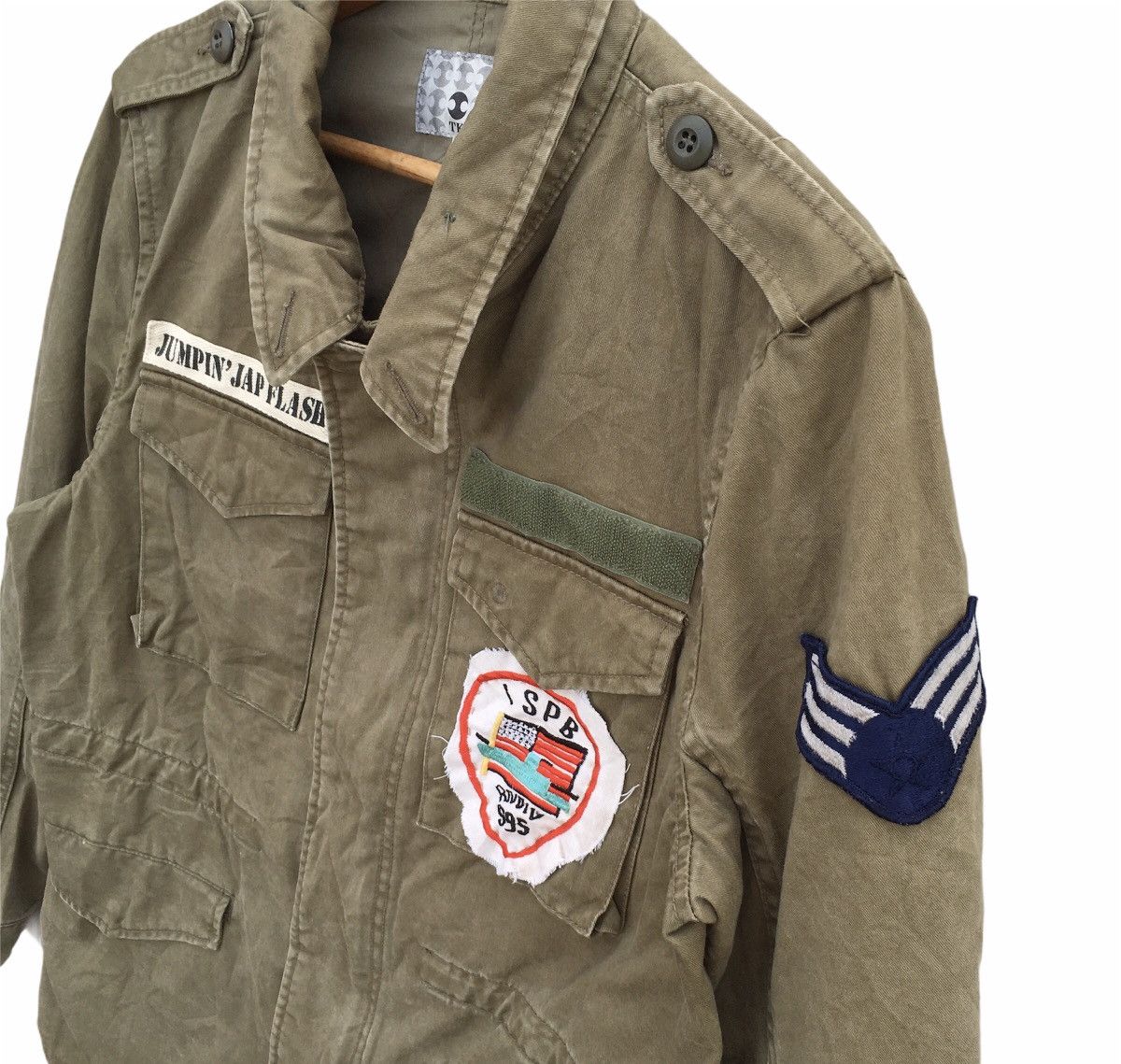 Takeo Kikuchi Vtg Takeo Kikuchi Military Squad Division Patchwork Jacket Size US L / EU 52-54 / 3 - 4 Thumbnail