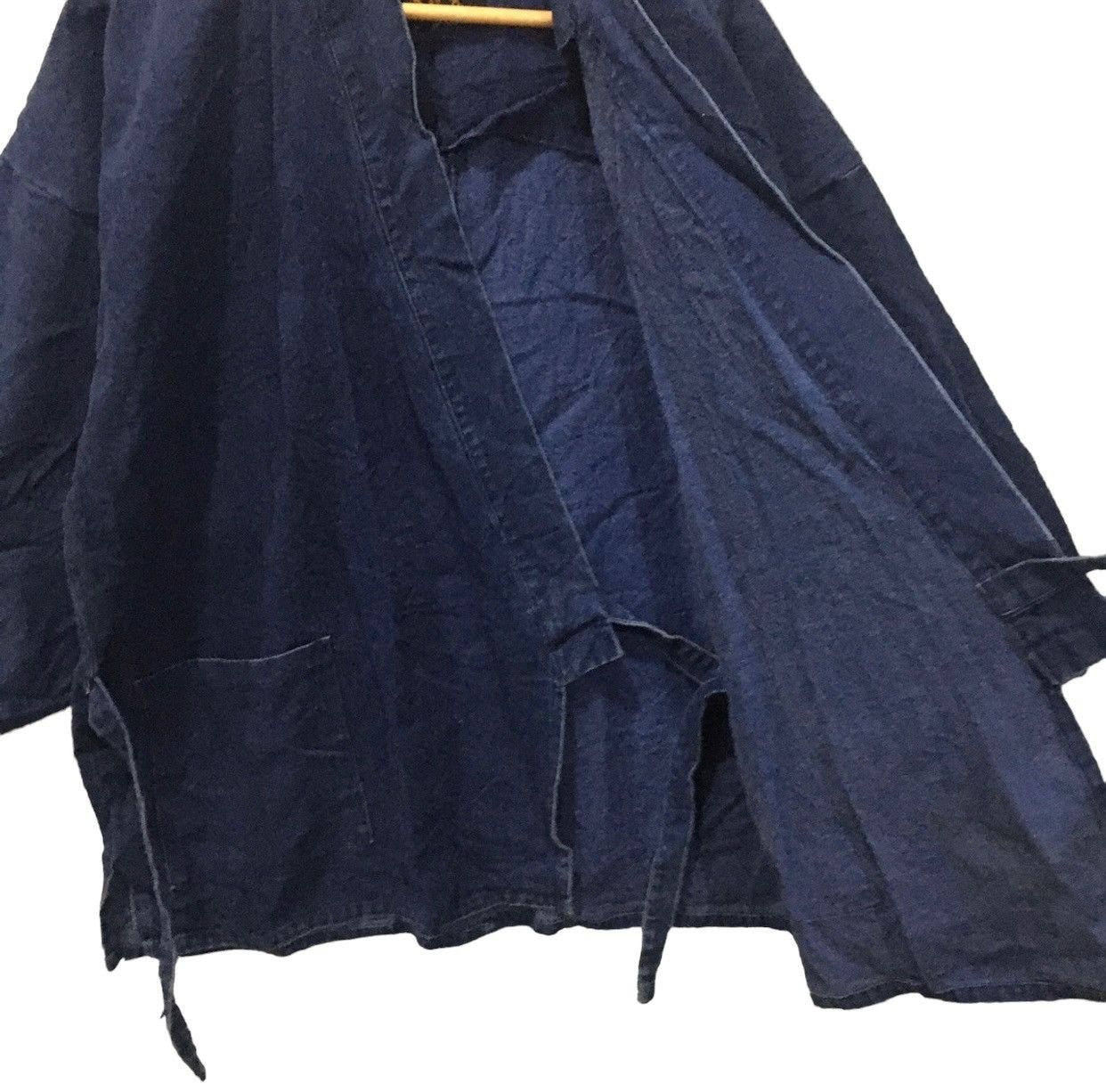 Japanese Brand Vintage Haori Hanten Indigo Kimono 2 Pocket Size US M / EU 48-50 / 2 - 6 Thumbnail