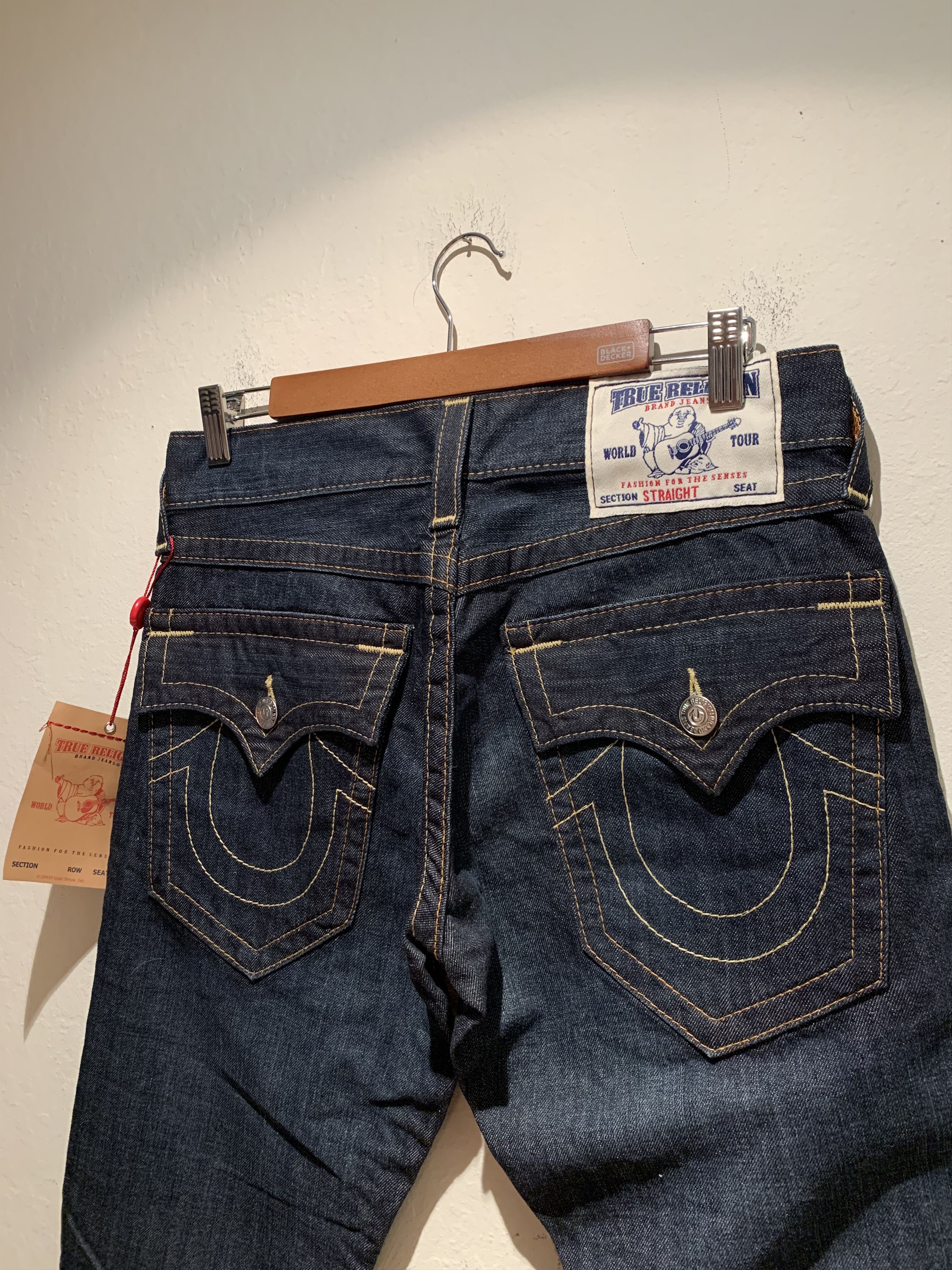 Designer × True Religion × Vintage *RARE* Vintage True Religion Horseshoe Pocket Denim Jeans Size US 32 / EU 48 - 4 Thumbnail