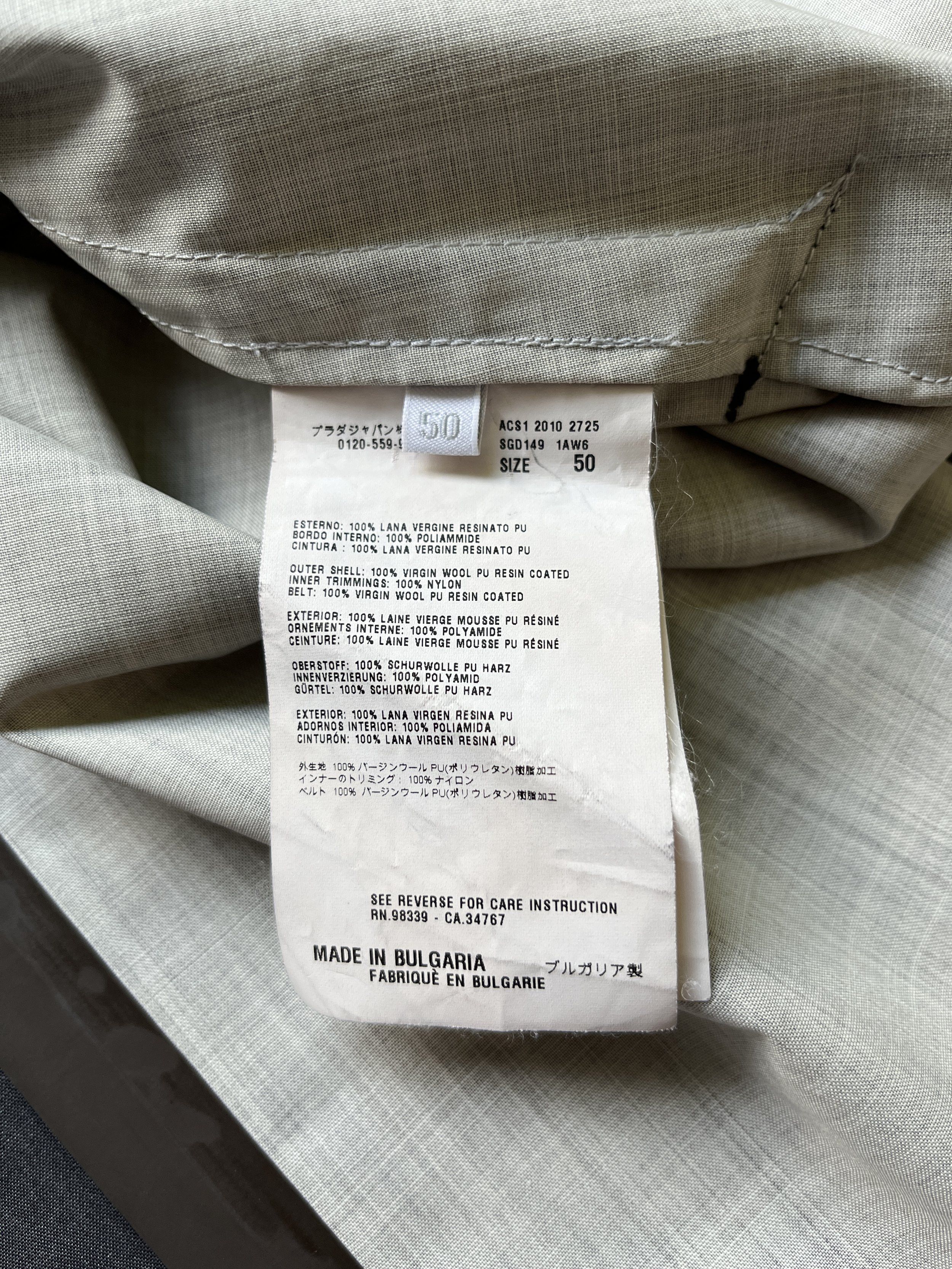 Prada ⚡️QUICK SALE⚡️2010 Prada Dark Grey Raincoat Overcoat Size US M / EU 48-50 / 2 - 4 Thumbnail