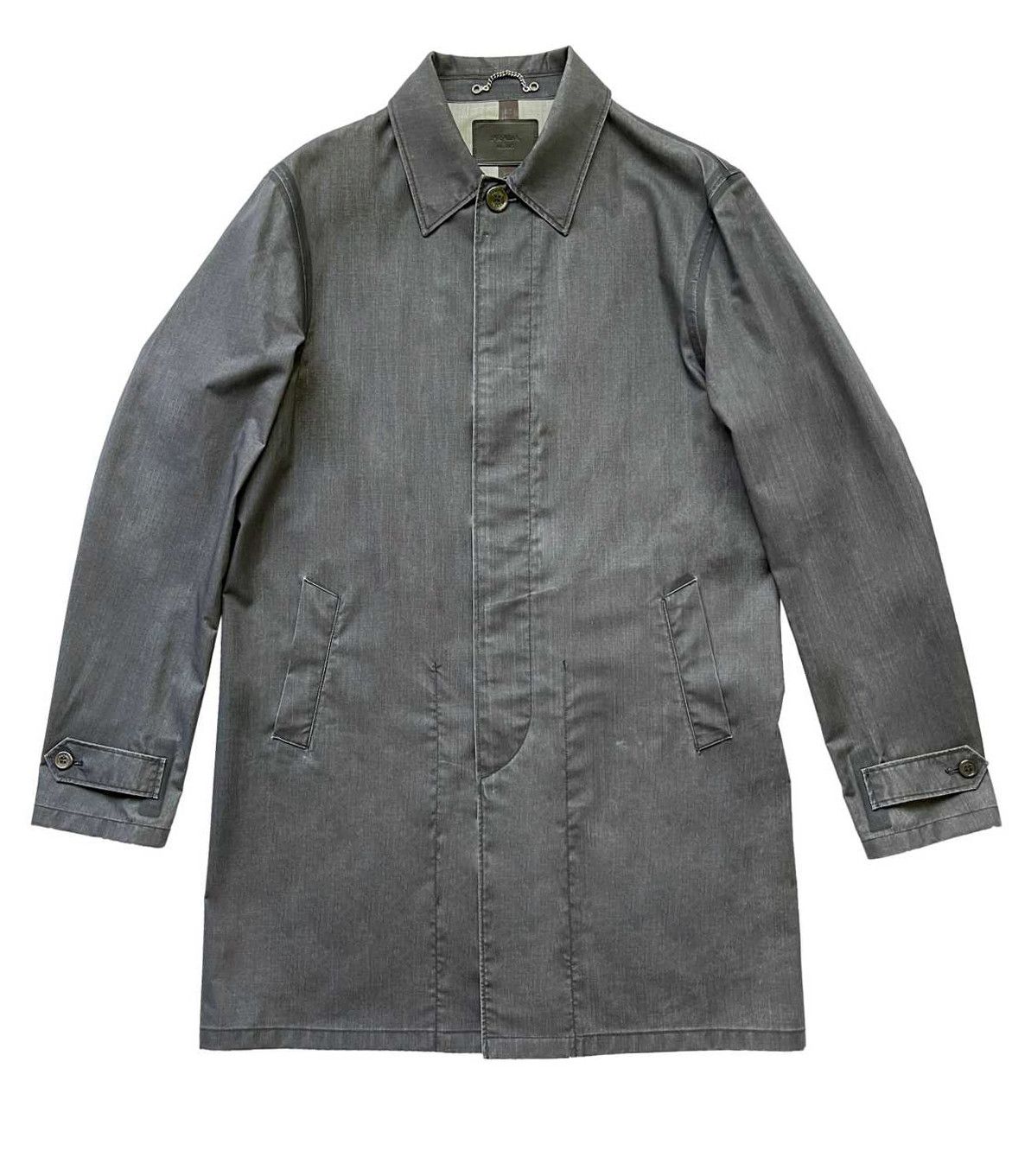 Prada ⚡️QUICK SALE⚡️2010 Prada Dark Grey Raincoat Overcoat Size US M / EU 48-50 / 2 - 1 Thumbnail