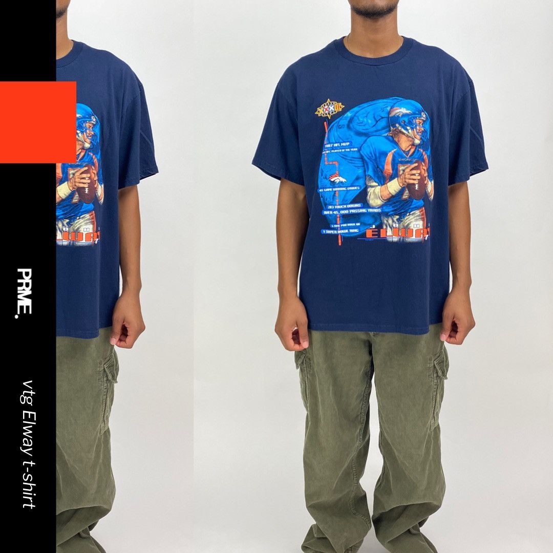 Lee vintage 90s 1998 LEE SPORT ELWAY NFL Denver Broncos t-shirt Size US XL / EU 56 / 4 - 1 Thumbnail