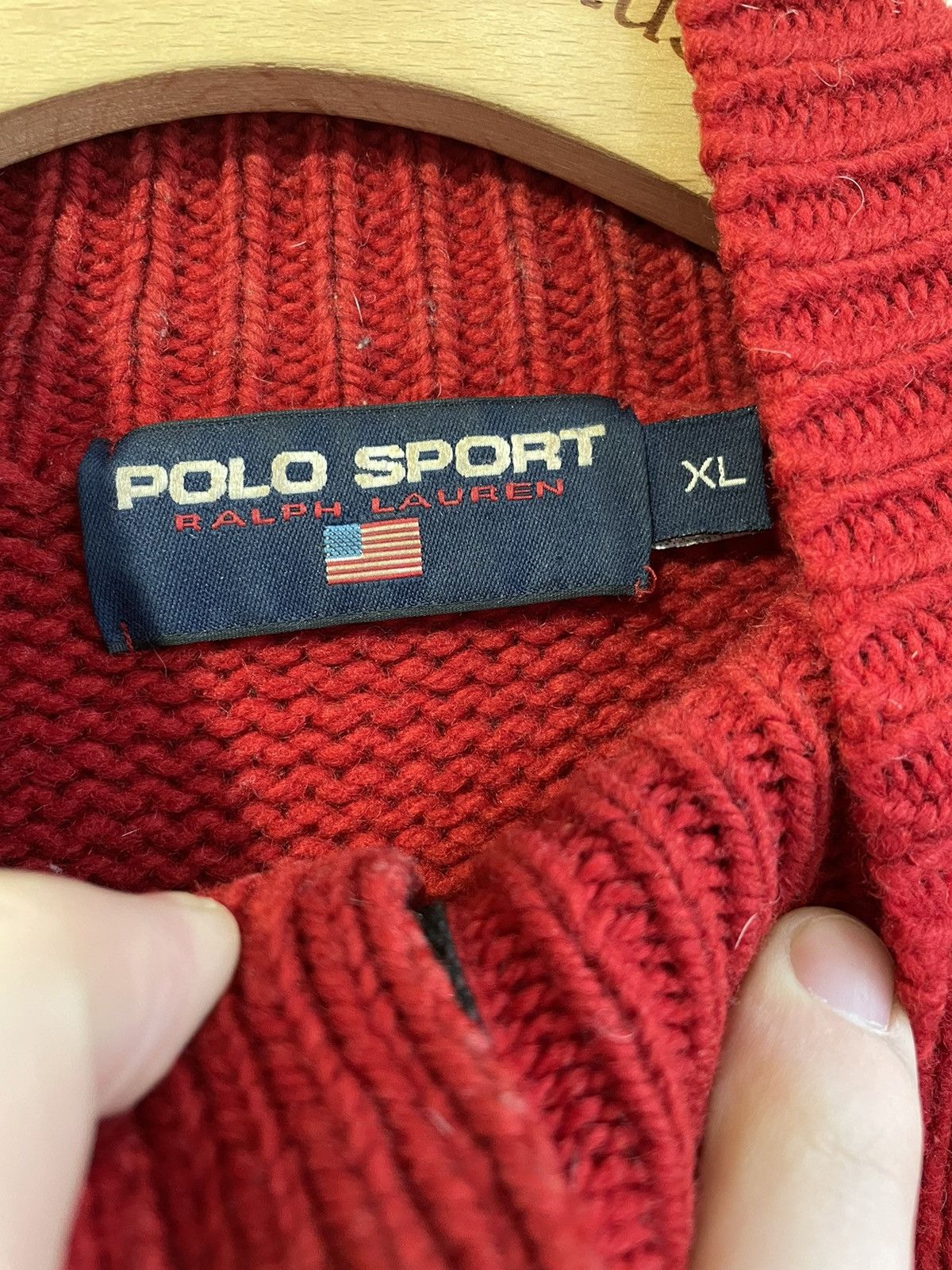 Polo Ralph Lauren × Vintage Rare Vintage POLO SPORT Ralph Lauren Wool American Sweater Size US L / EU 52-54 / 3 - 9 Thumbnail