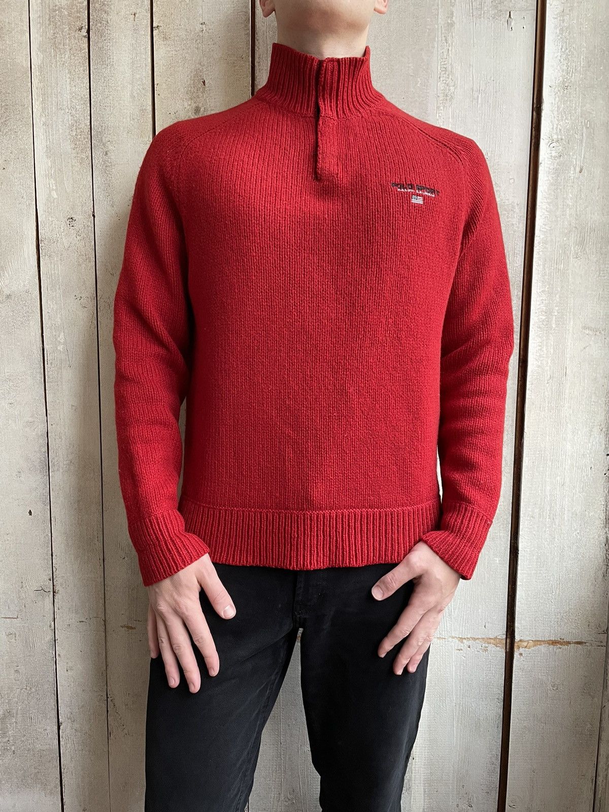 Polo Ralph Lauren × Vintage Rare Vintage POLO SPORT Ralph Lauren Wool American Sweater Size US L / EU 52-54 / 3 - 3 Thumbnail