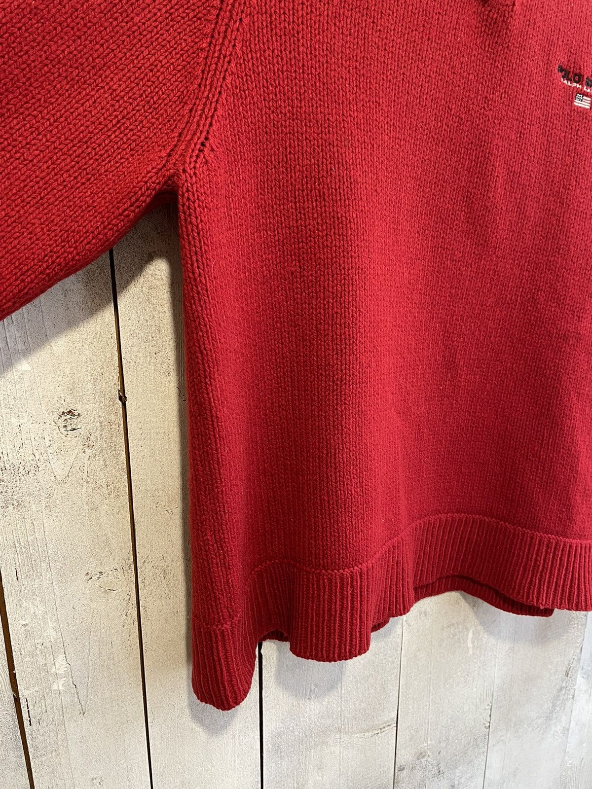 Polo Ralph Lauren × Vintage Rare Vintage POLO SPORT Ralph Lauren Wool American Sweater Size US L / EU 52-54 / 3 - 5 Thumbnail
