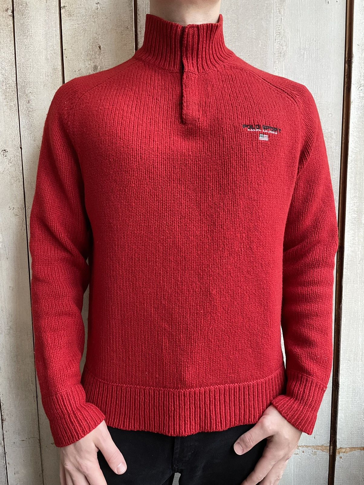 Polo Ralph Lauren × Vintage Rare Vintage POLO SPORT Ralph Lauren Wool American Sweater Size US L / EU 52-54 / 3 - 6 Thumbnail