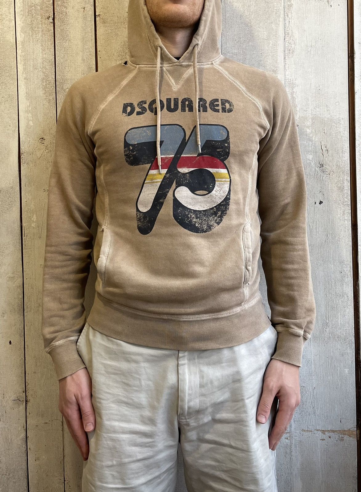 Dsquared2 Dsquared 2 Y2k Logo Trashed Style Hoodie Made in Italy Size US M / EU 48-50 / 2 - 2 Thumbnail