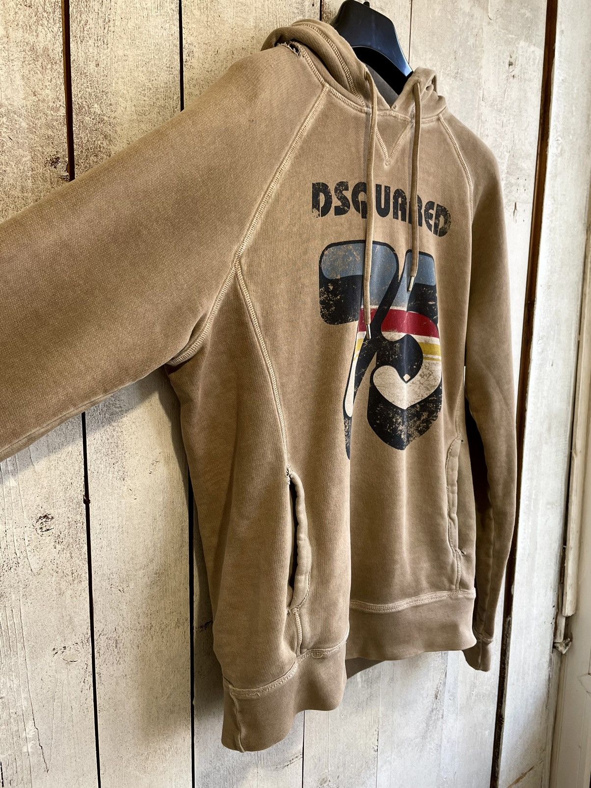 Dsquared2 Dsquared 2 Y2k Logo Trashed Style Hoodie Made in Italy Size US M / EU 48-50 / 2 - 4 Thumbnail