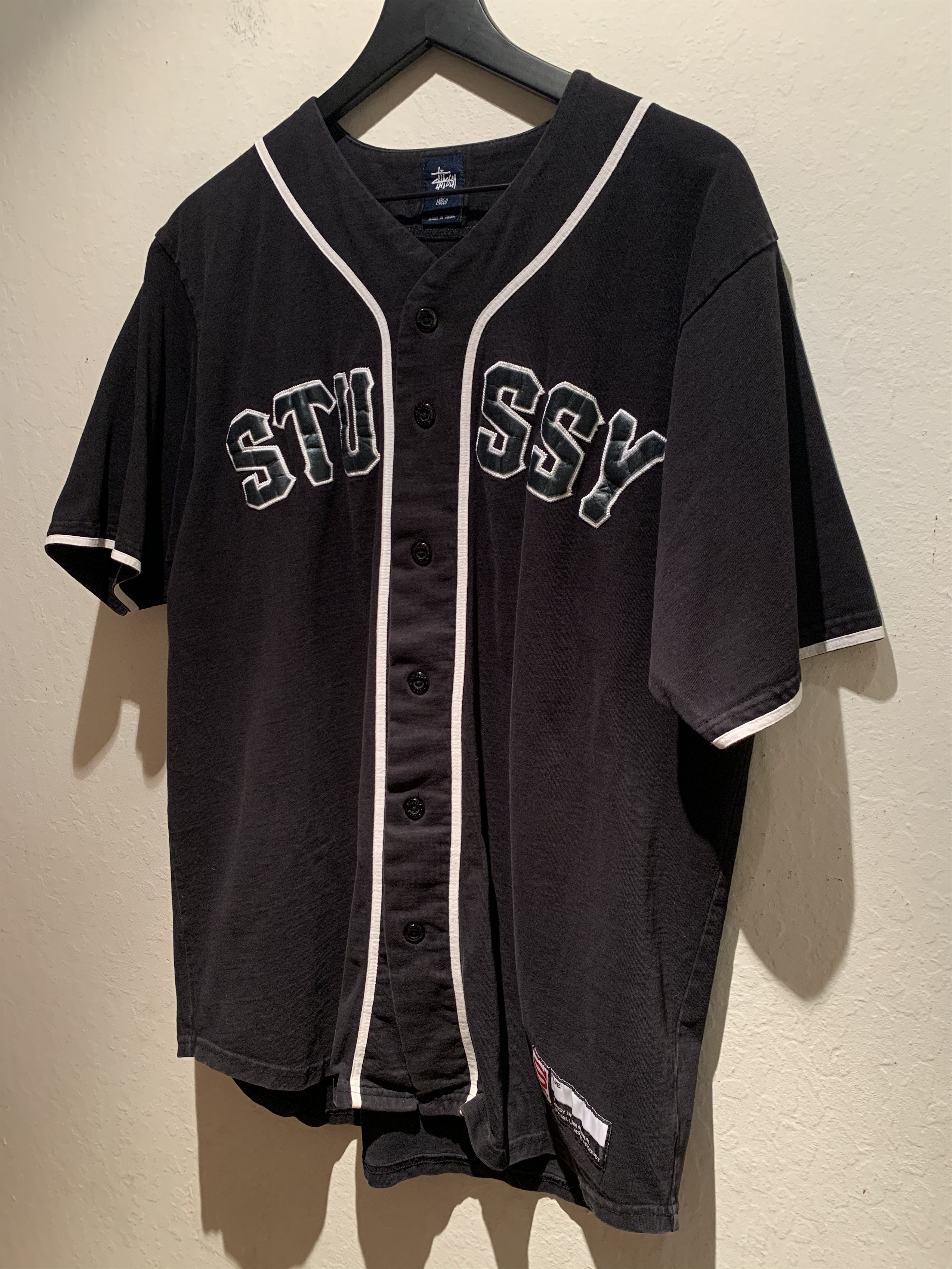Designer × Stussy × Vintage *RARE* Stussy Embroidered Baseball Jersey - Large Size US L / EU 52-54 / 3 - 1 Thumbnail