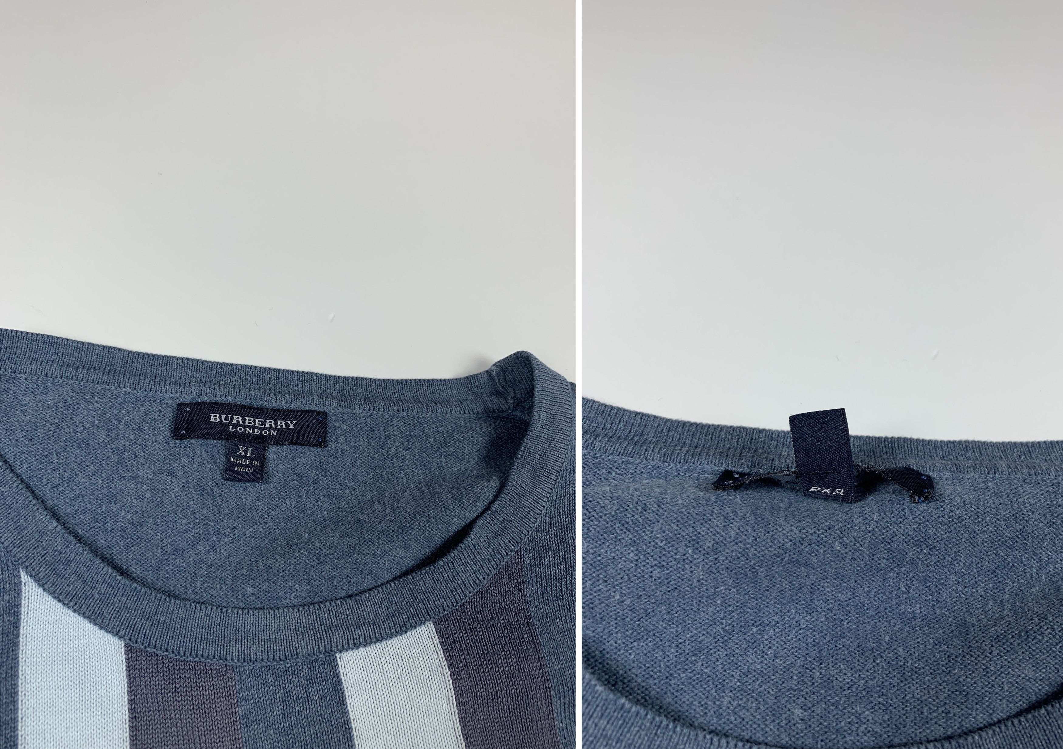 Burberry Vintage Burberry London Men's Lightweight Striped Sweater Size US XL / EU 56 / 4 - 5 Thumbnail