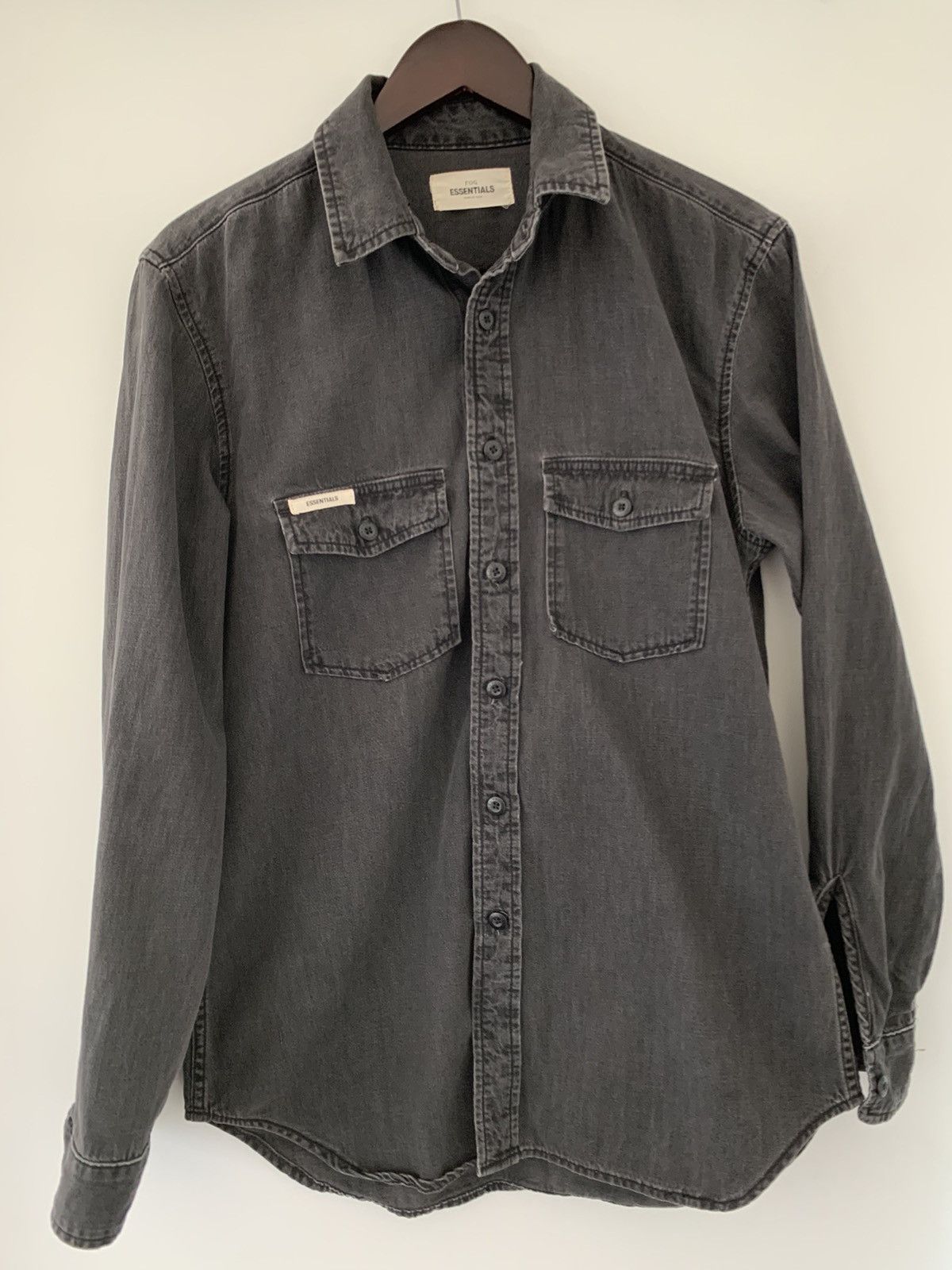 Fear of God Fear of God Essentials Black Button Up | Grailed