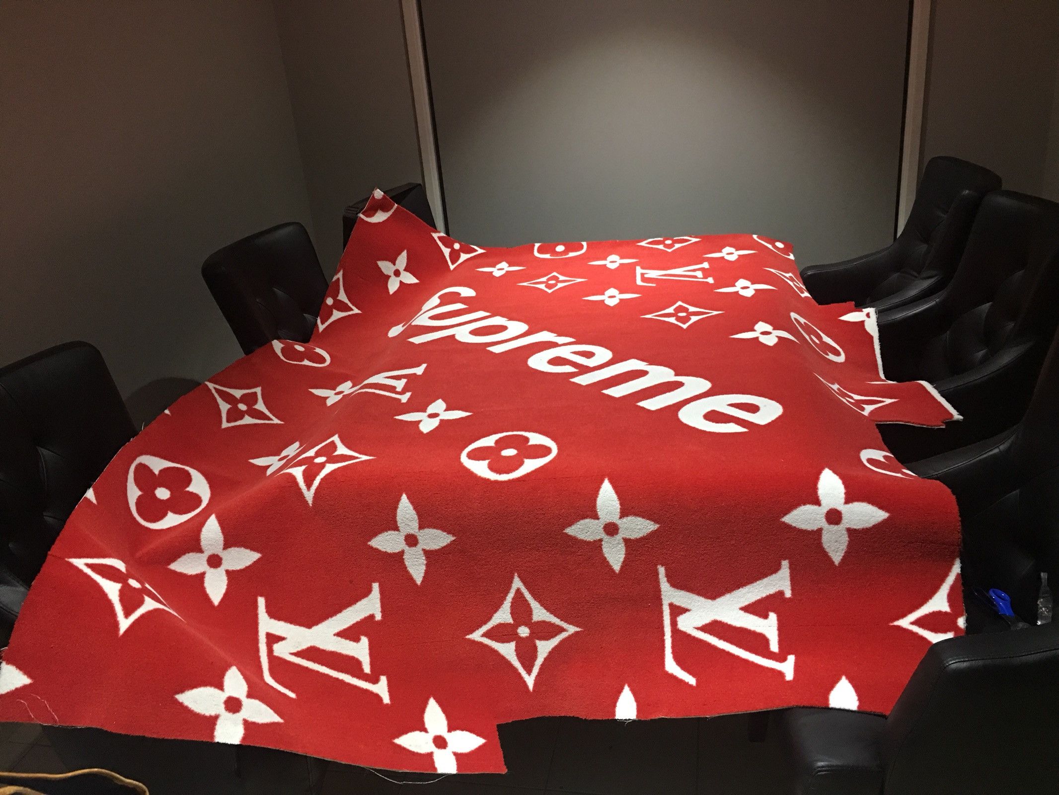 Buy Louis Vuitton Supreme Red Bandana Runner Carpet - Rugwix Decor