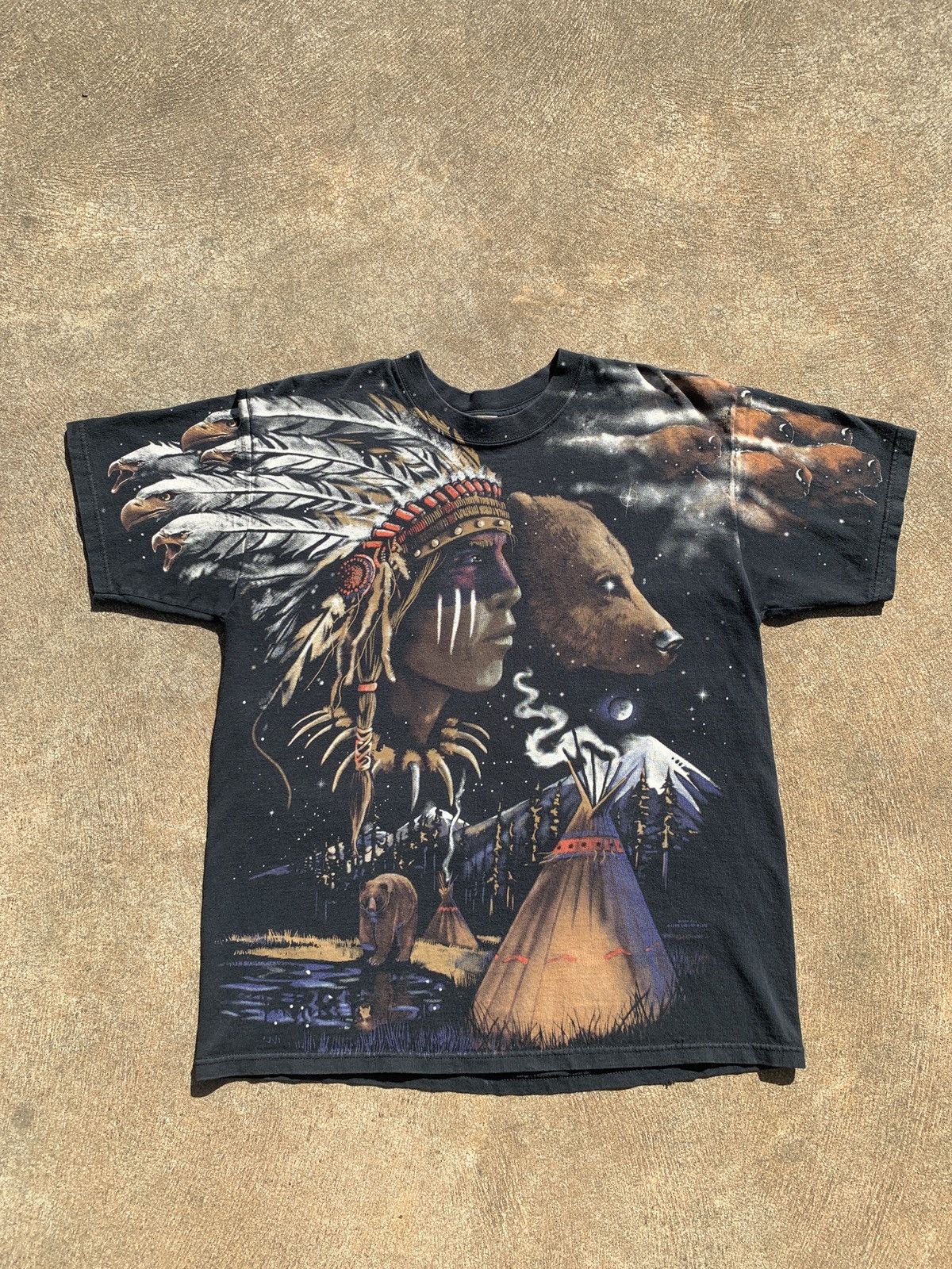 Vintage Liquid blue Native American nature AOP | Grailed