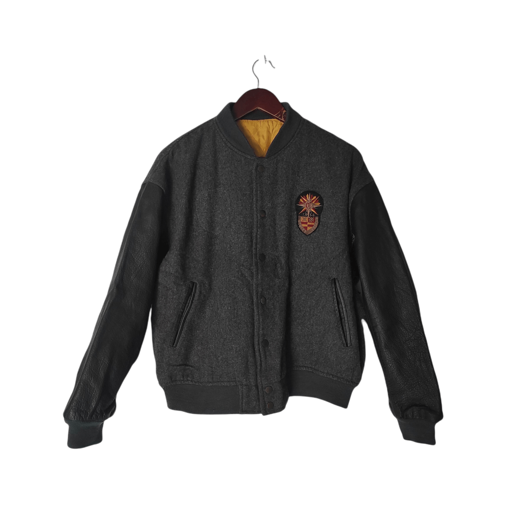 Japanese Brand Vintage Street Trad 1958 Varsity Leather Jacket Size US M / EU 48-50 / 2 - 2 Thumbnail