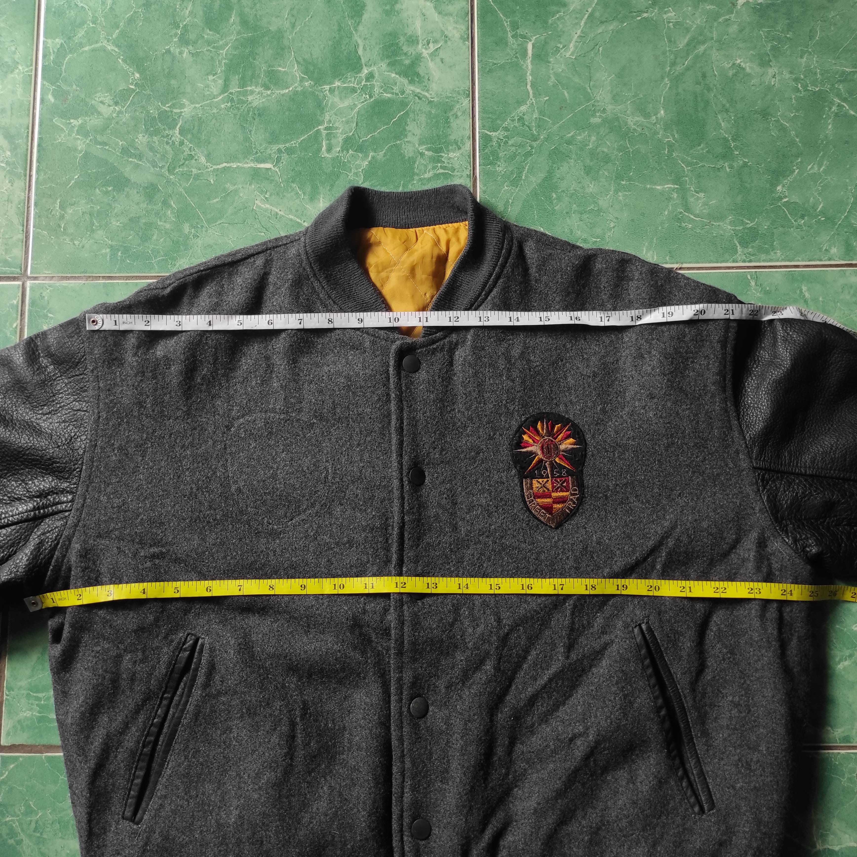 Japanese Brand Vintage Street Trad 1958 Varsity Leather Jacket Size US M / EU 48-50 / 2 - 19 Thumbnail