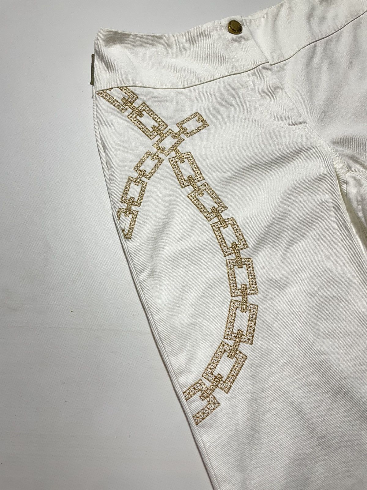 Valentino Vintage Women’s Valentino Jeans Gold Chain Pants Size 28" / US 6 / IT 42 - 3 Thumbnail