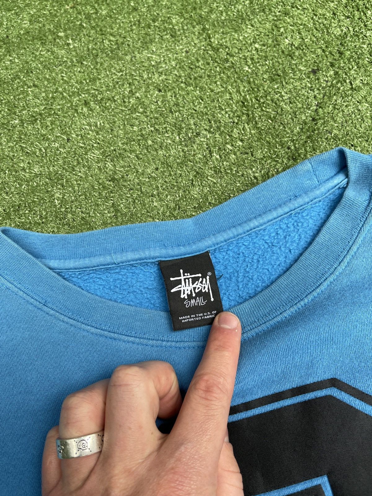 Stussy Stussy Y2K Carolina Blue embroidered crewneck Small Size US S / EU 44-46 / 1 - 3 Thumbnail