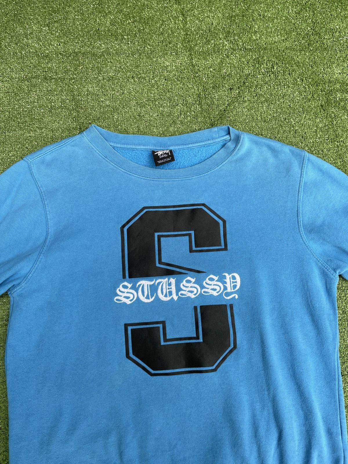 Stussy Stussy Y2K Carolina Blue embroidered crewneck Small Size US S / EU 44-46 / 1 - 2 Thumbnail
