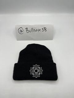 Chrome Hearts Black Leather & Metal Cross Beanie worn by Rylo