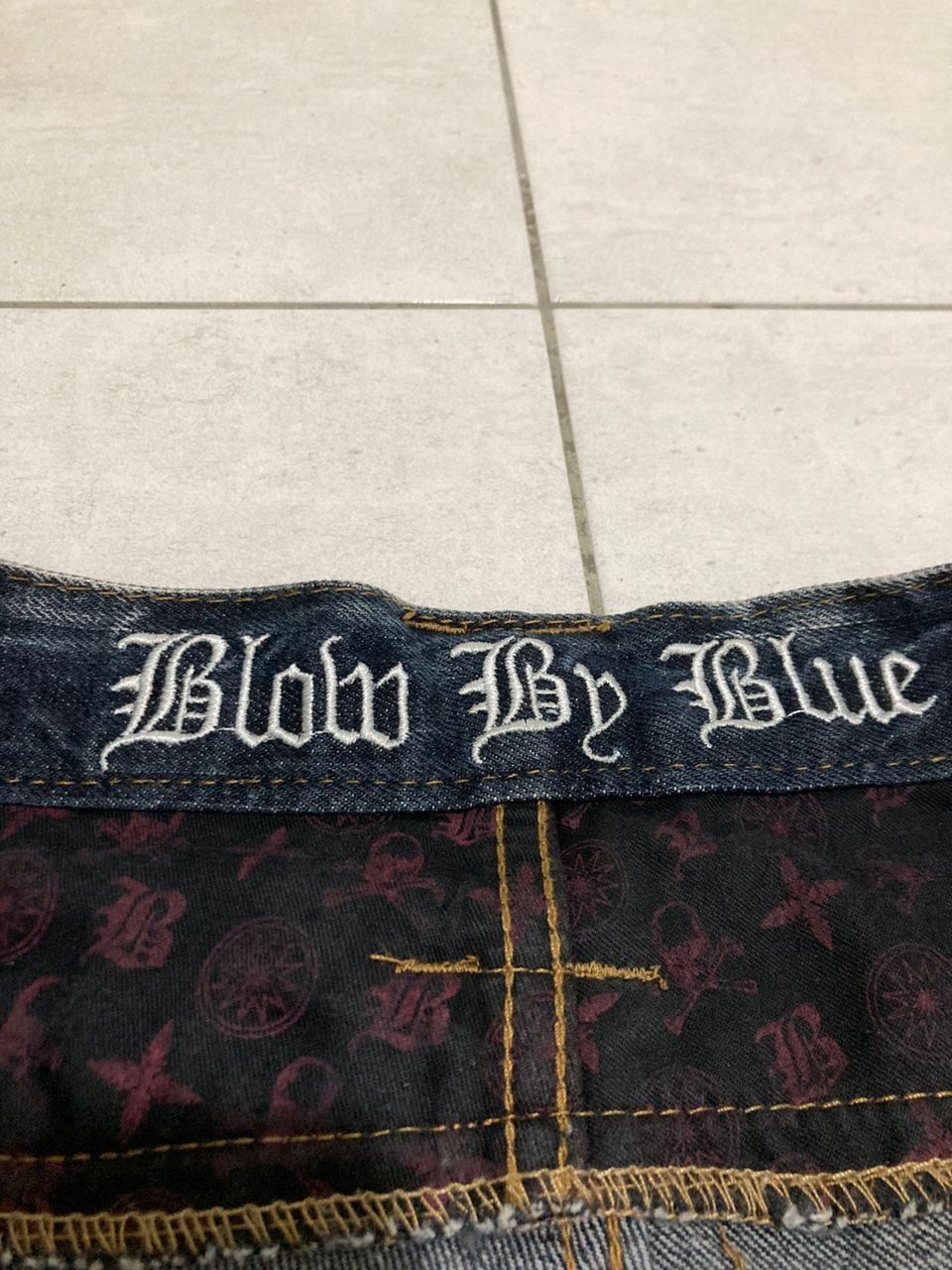 Hysteric Glamour × Japanese Brand RARE Skulls Double Waist Blow By Blue Distress Denim Size US 29 - 11 Thumbnail