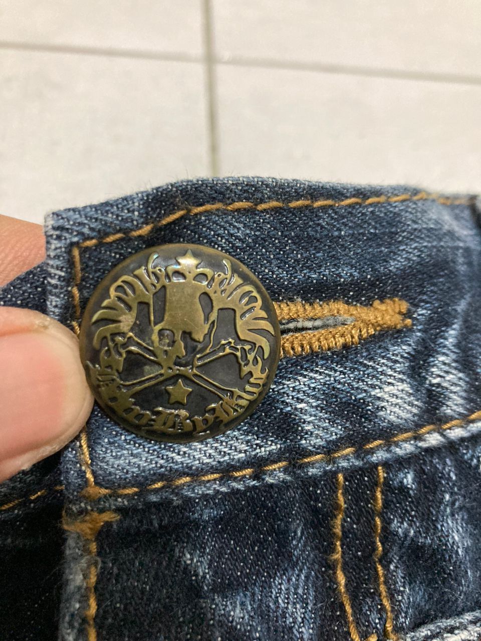 Hysteric Glamour × Japanese Brand RARE Skulls Double Waist Blow By Blue Distress Denim Size US 29 - 12 Thumbnail