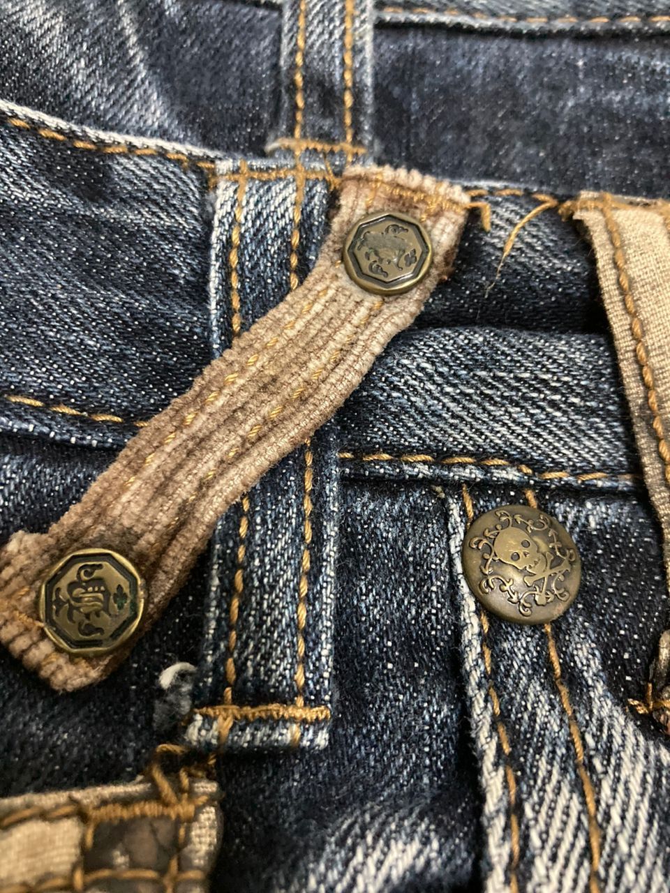 Hysteric Glamour × Japanese Brand RARE Skulls Double Waist Blow By Blue Distress Denim Size US 29 - 13 Thumbnail