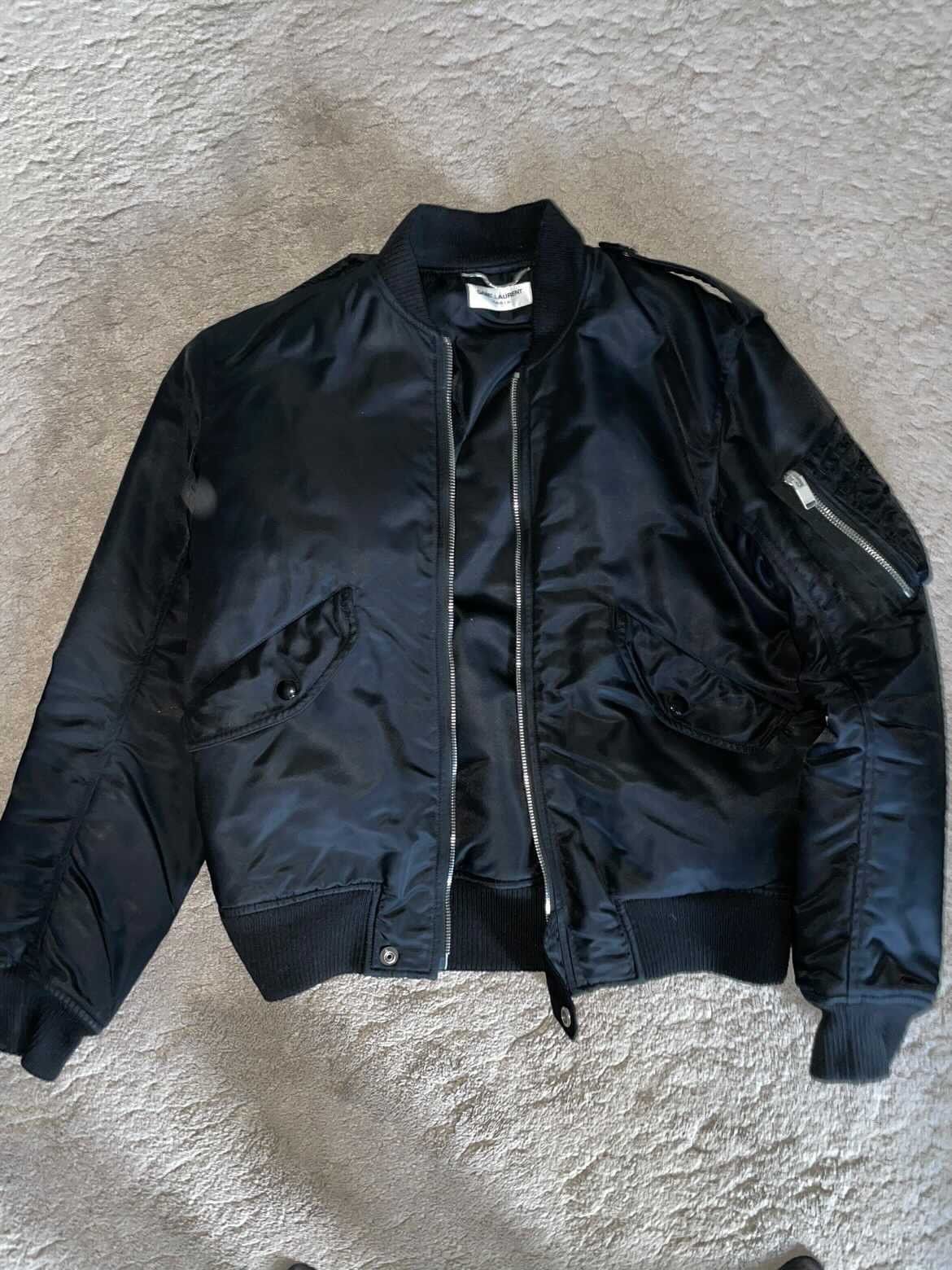 Saint Laurent Paris Saint Laurent Bomber Jacket Nylon Size 44 Size US S / EU 44-46 / 1 - 1 Thumbnail