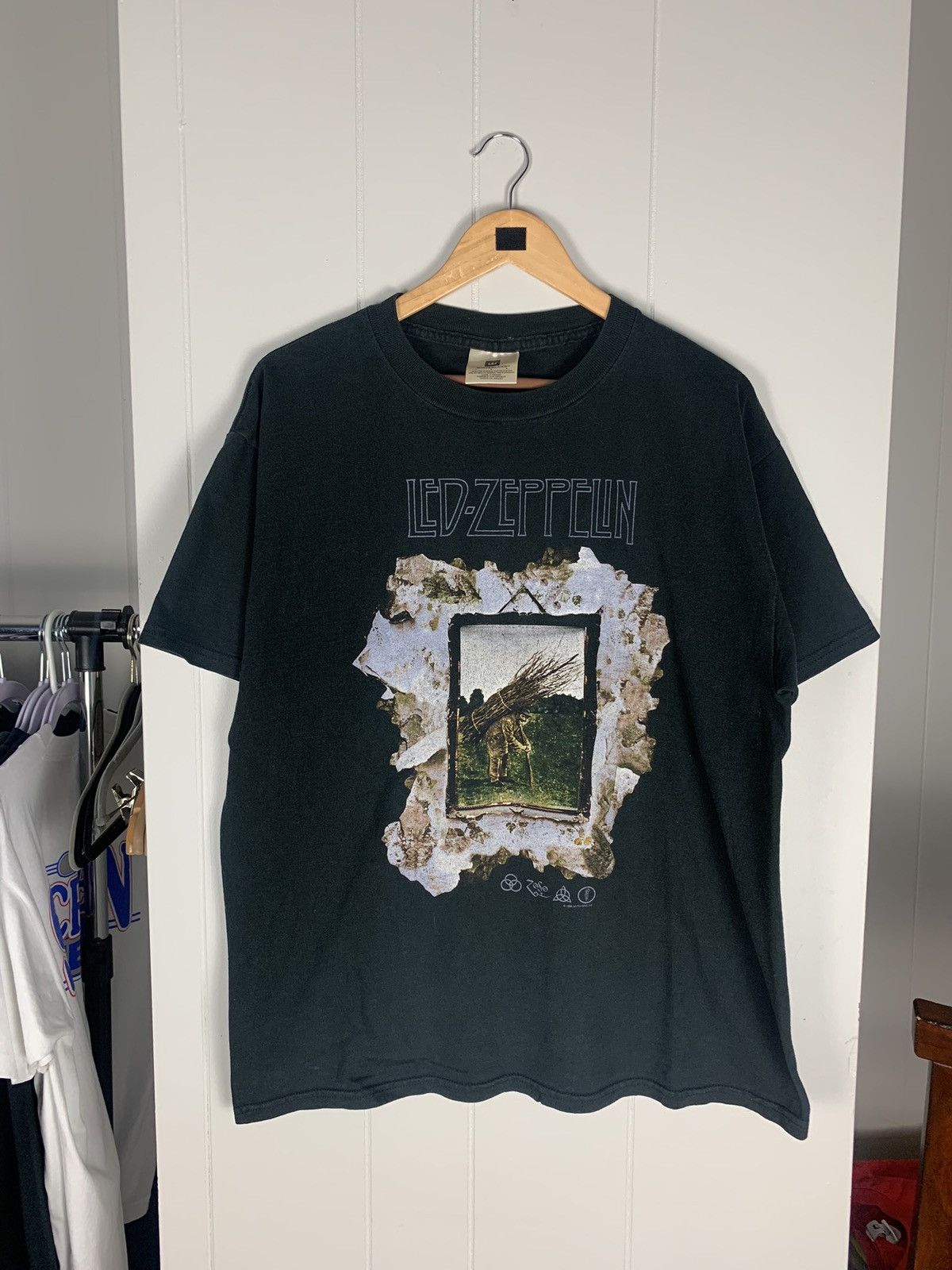 Vintage WINTERLAND Led Zeppelin Icarus Zoso 1995 Tour T Shirt 90s Black M