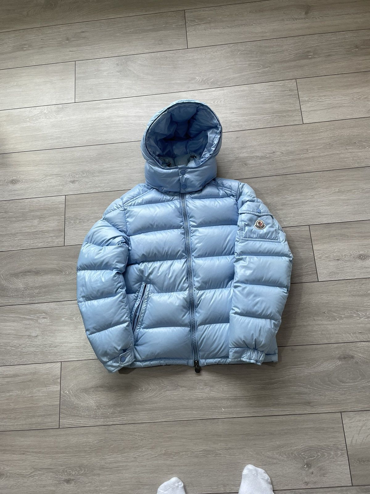 Baby Blue Moncler Maya Puffer Jacket Outerwear