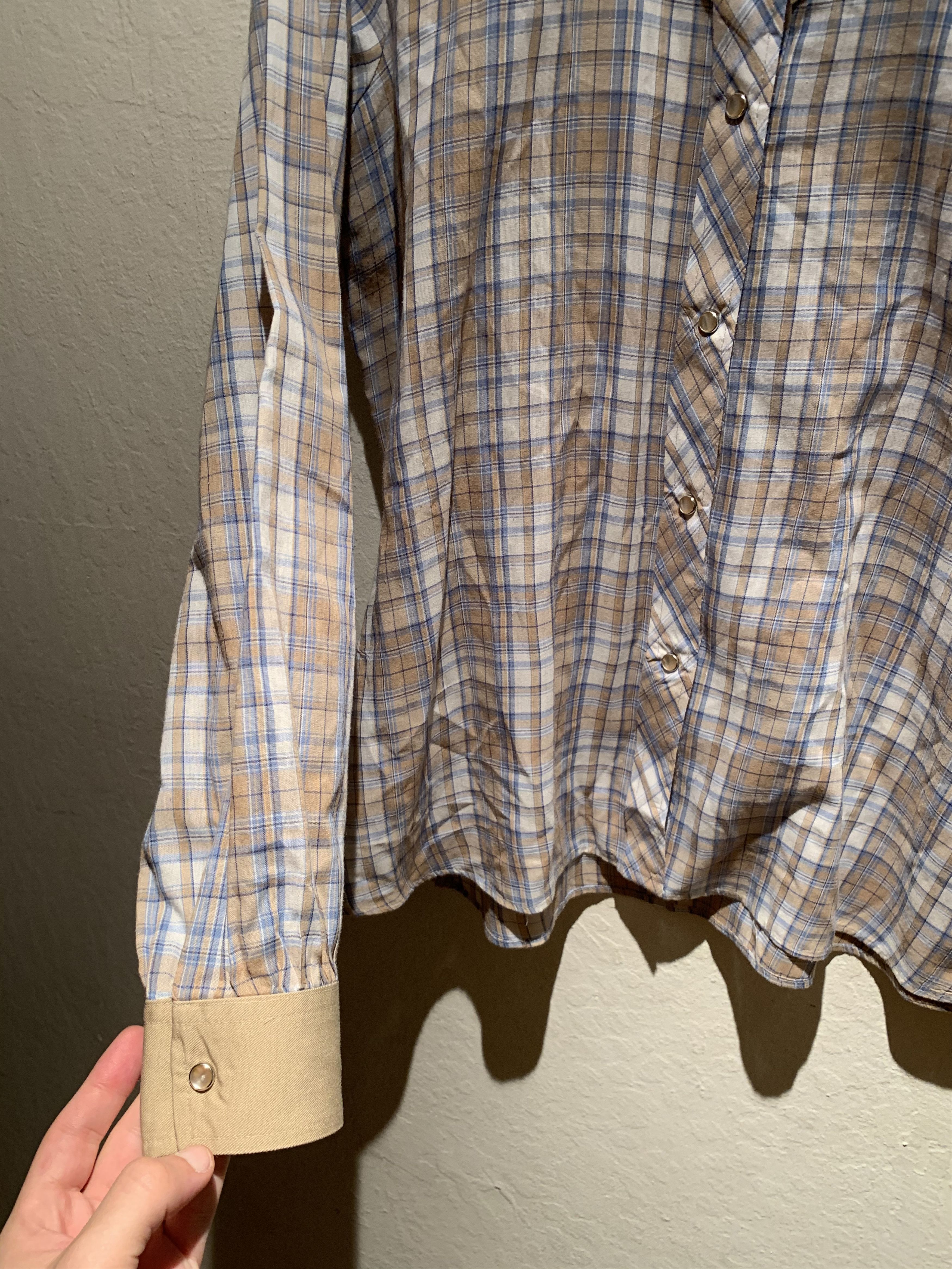 Vintage *RARE* Vintage Tem Tex USA-Made Western Plaid Button Shirt Size M / US 6-8 / IT 42-44 - 2 Thumbnail