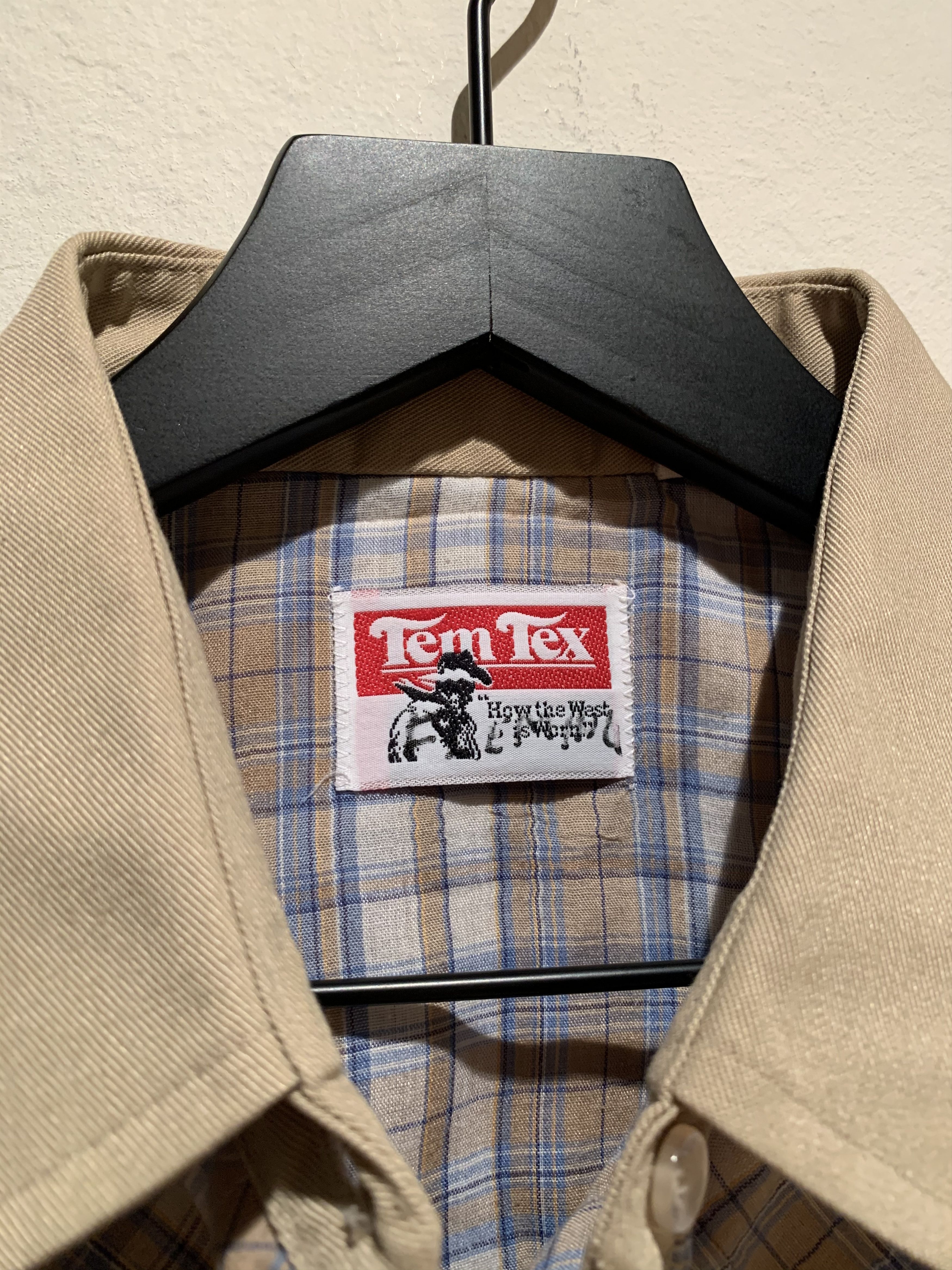 Vintage *RARE* Vintage Tem Tex USA-Made Western Plaid Button Shirt Size M / US 6-8 / IT 42-44 - 4 Thumbnail