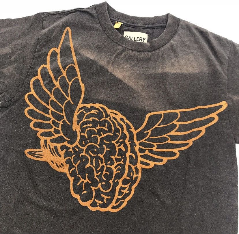 Gallery Dept. GALLERY DEPT. FLYING WINGS PRINT WASHED BLACK T-SHIRT Size US XS / EU 42 / 0 - 3 Thumbnail