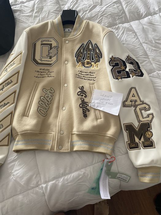 AC Milan Off White Jacket  A.C. Milan White College jacket