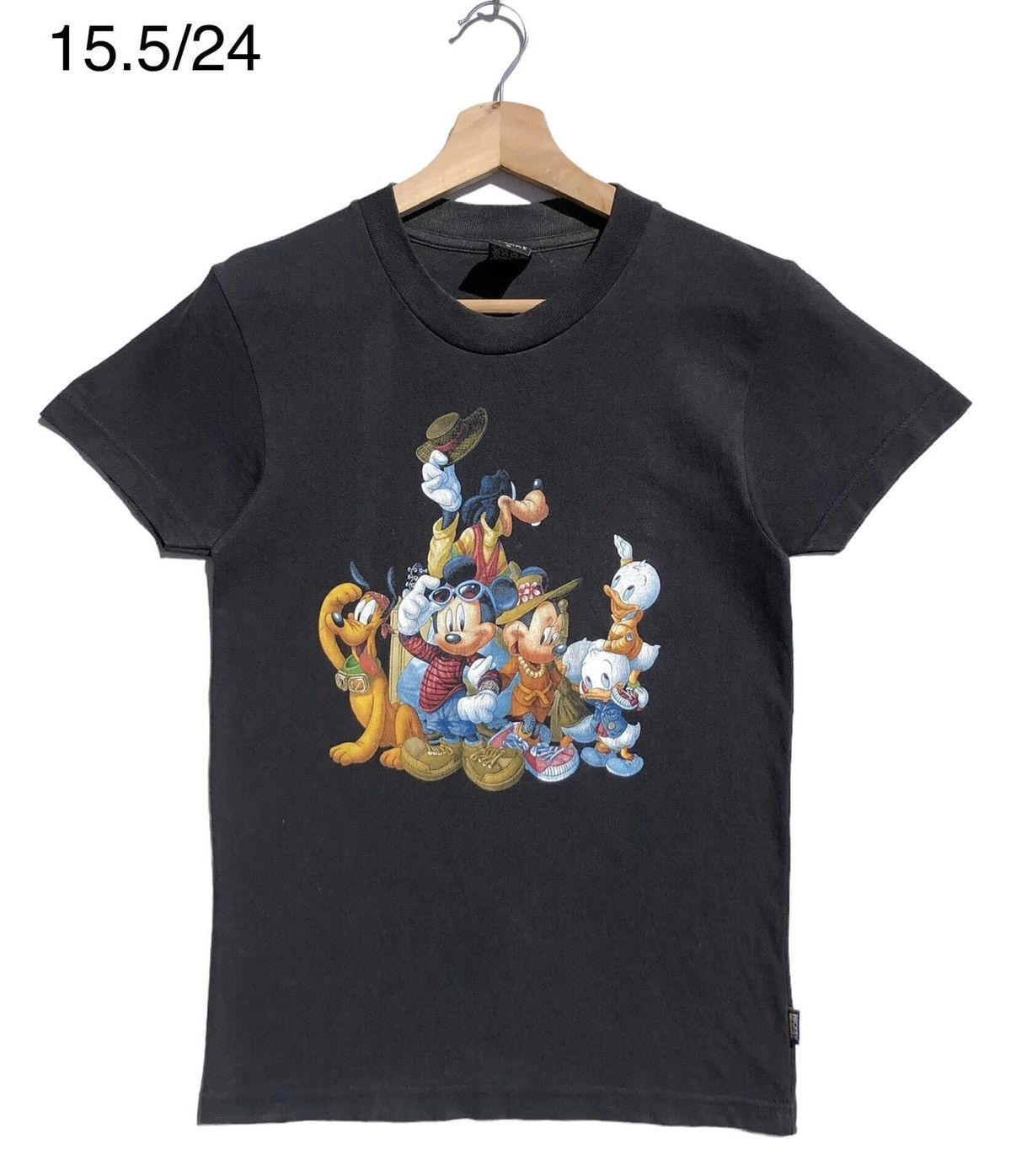 Image of Cartoon Network x Disney Mickey Mouse Disney Unlimited in Faded Black, Men's (Size XS)