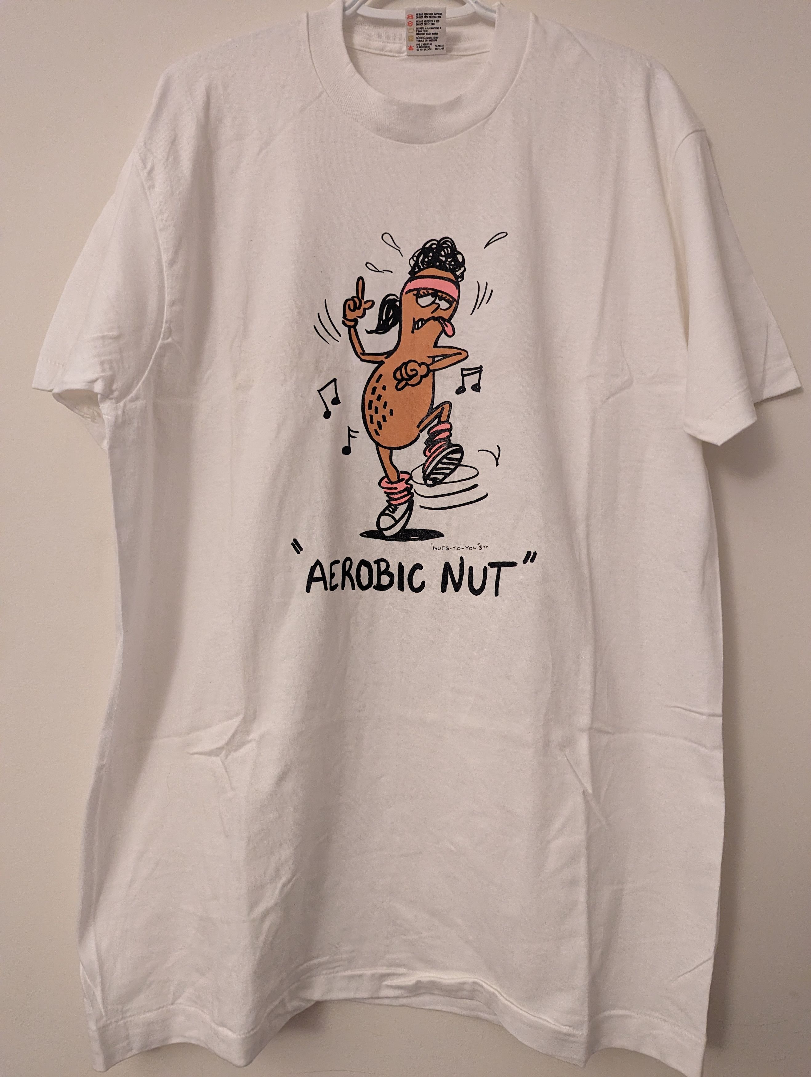 Fruit Of The Loom Vintage Fruit of the Loom Nuts-To-You Aerobic Nut T-Shirt Size US XL / EU 56 / 4 - 1 Preview