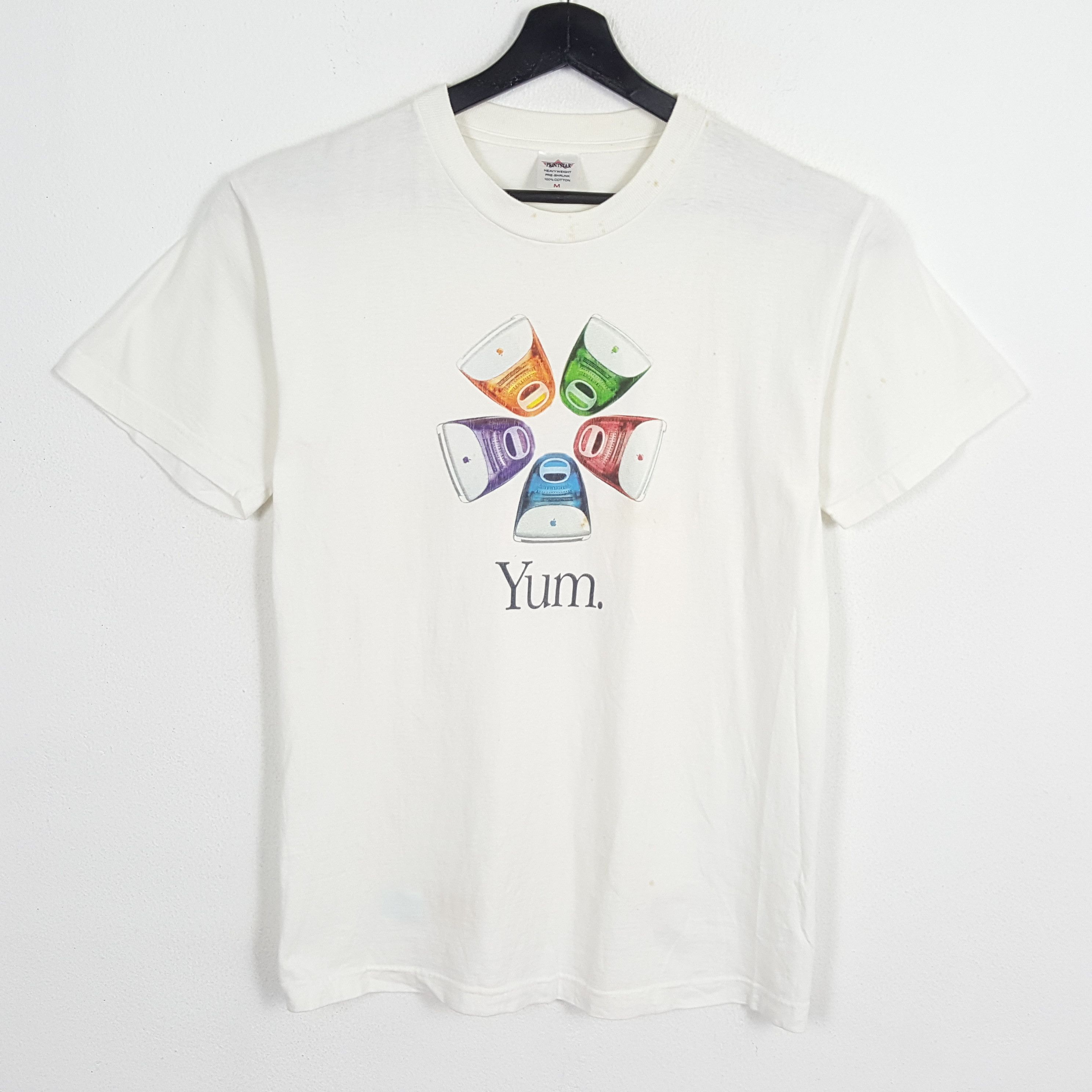 Apple × Vintage IPHONE YUM Apple Logo Vintage Tshirt Size US M / EU 48-50 / 2 - 1 Thumbnail