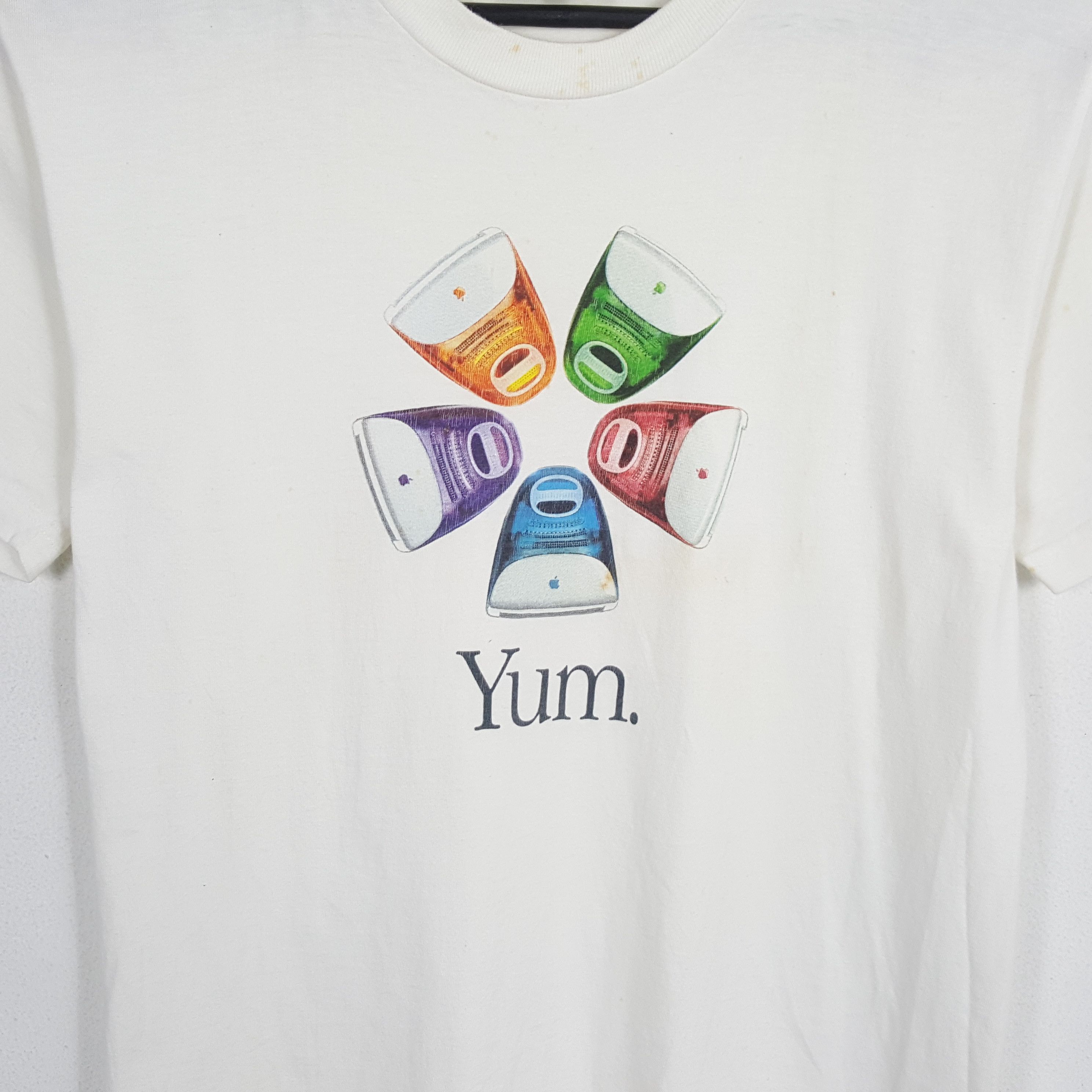 Apple × Vintage IPHONE YUM Apple Logo Vintage Tshirt Size US M / EU 48-50 / 2 - 2 Thumbnail