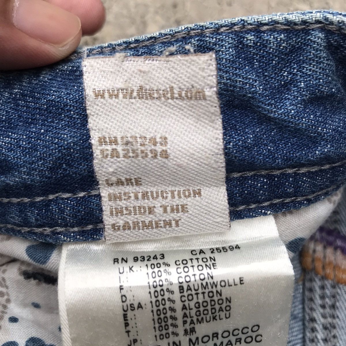 Diesel Vintage Diesel Albo Denim Distressed Blue Wash Jeans Size US 30 / EU 46 - 17 Thumbnail