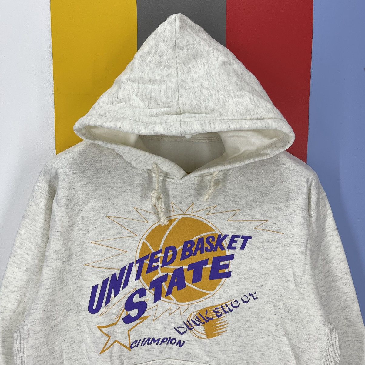 NBA 90s Vintage UNITED BASKET STATE Hoodie Pullover #1134/AN Size US M / EU 48-50 / 2 - 2 Thumbnail