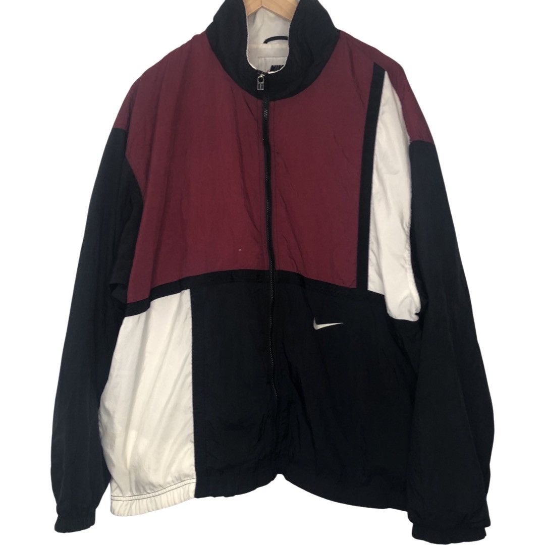 Vintage 90s Navy & Light Blue Nike 1/4 Zip Windbreaker Track Jacket XL