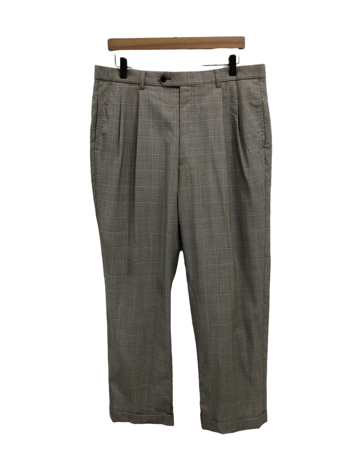 Burberry Gold Plaid Pants