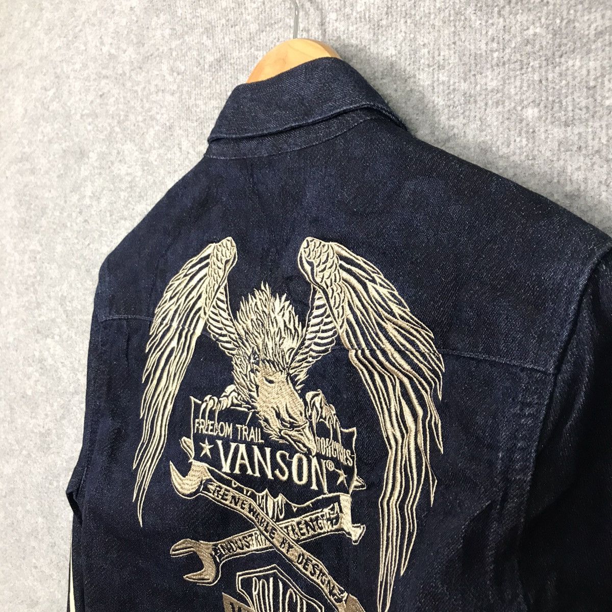 Indian Motorcycle × Vanson Leathers VANSON LEATHER EMBROIDERY ROUGH RIDERS MOTORCYCLE SHIRT Size US M / EU 48-50 / 2 - 4 Thumbnail