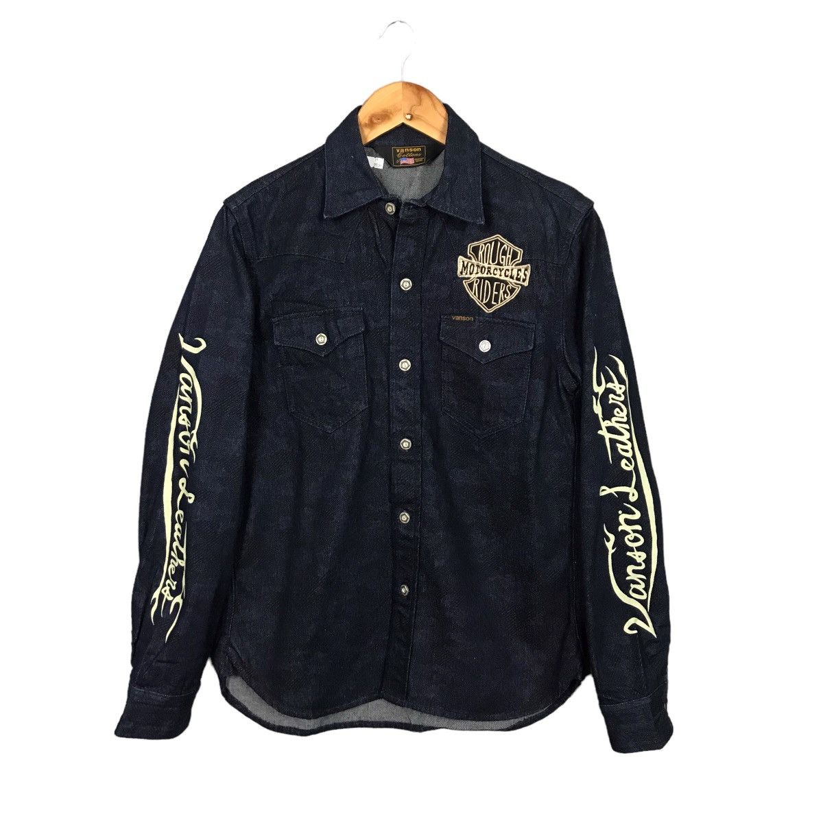 Indian Motorcycle × Vanson Leathers VANSON LEATHER EMBROIDERY ROUGH RIDERS MOTORCYCLE SHIRT Size US M / EU 48-50 / 2 - 1 Thumbnail