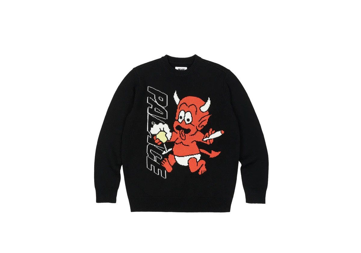 トップス Palace Devil Knit Sweater Palace PALACE TEMPTATION KNIT SWEATER DEVIL BLACK | Grailed