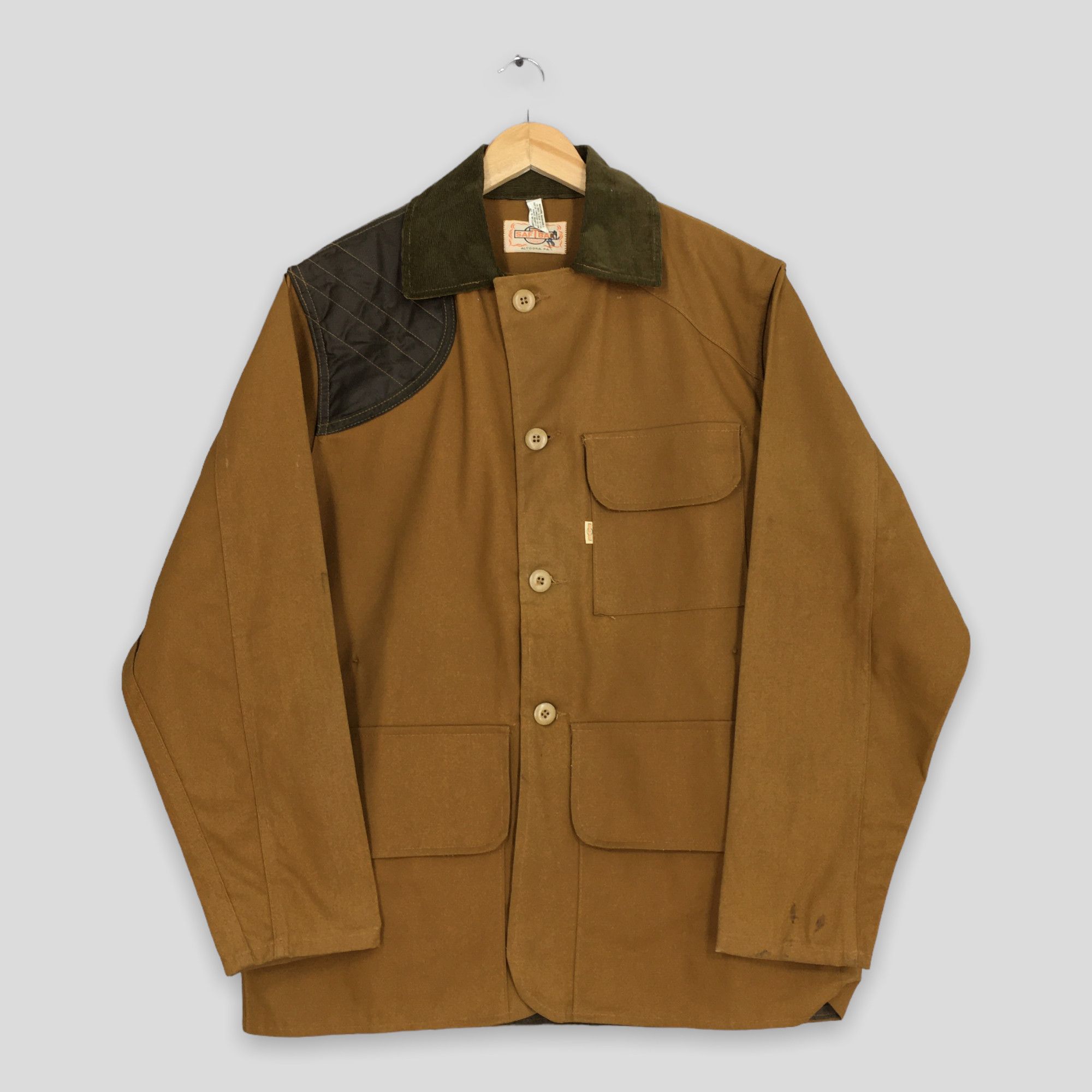 image of Saftbak Denim Chore Workers Jacket Medium in Brown, Men's