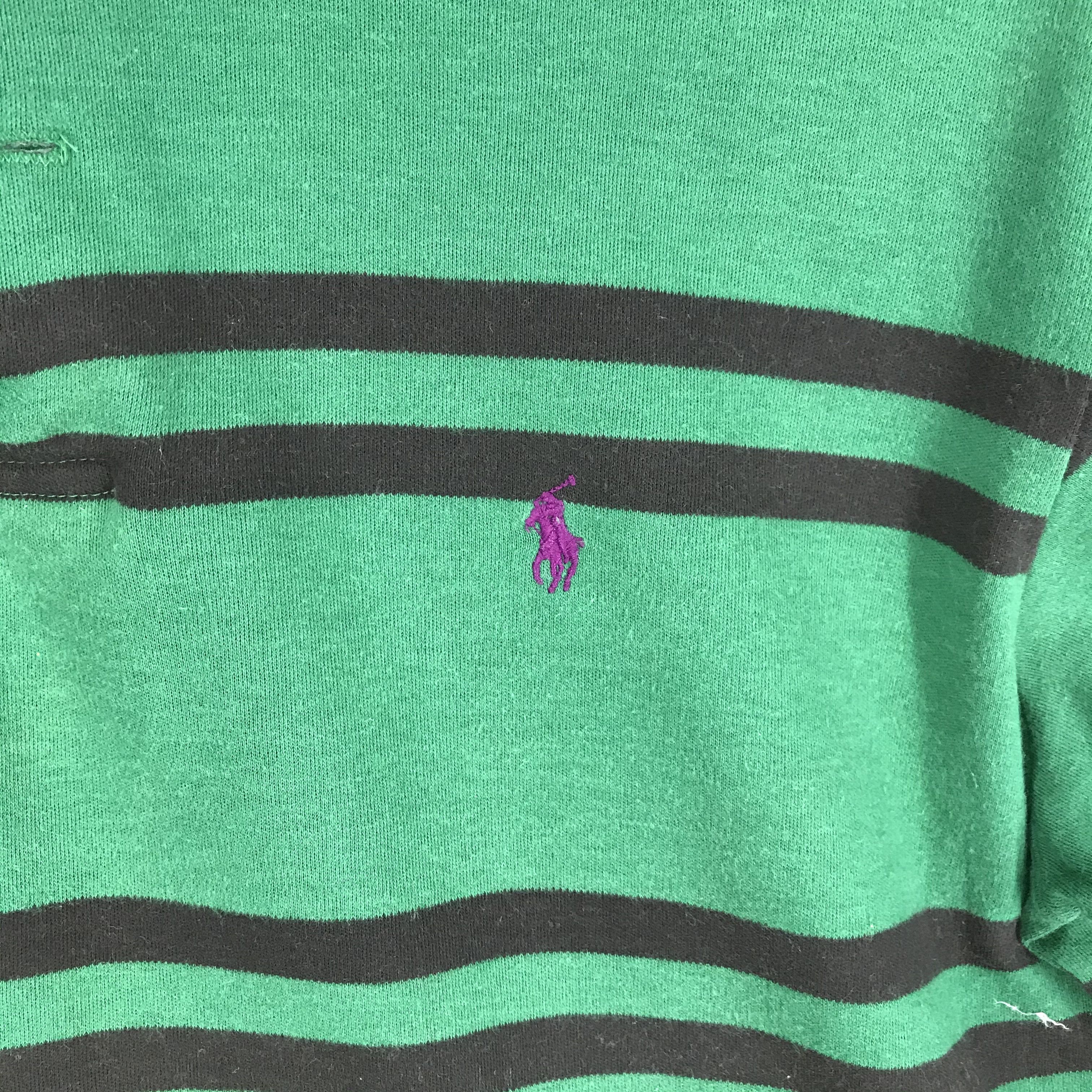 Polo Ralph Lauren 90s Vintage POLO RALPH LAUREN Stripe Polo T Shirt #2321-80 Size US L / EU 52-54 / 3 - 3 Thumbnail