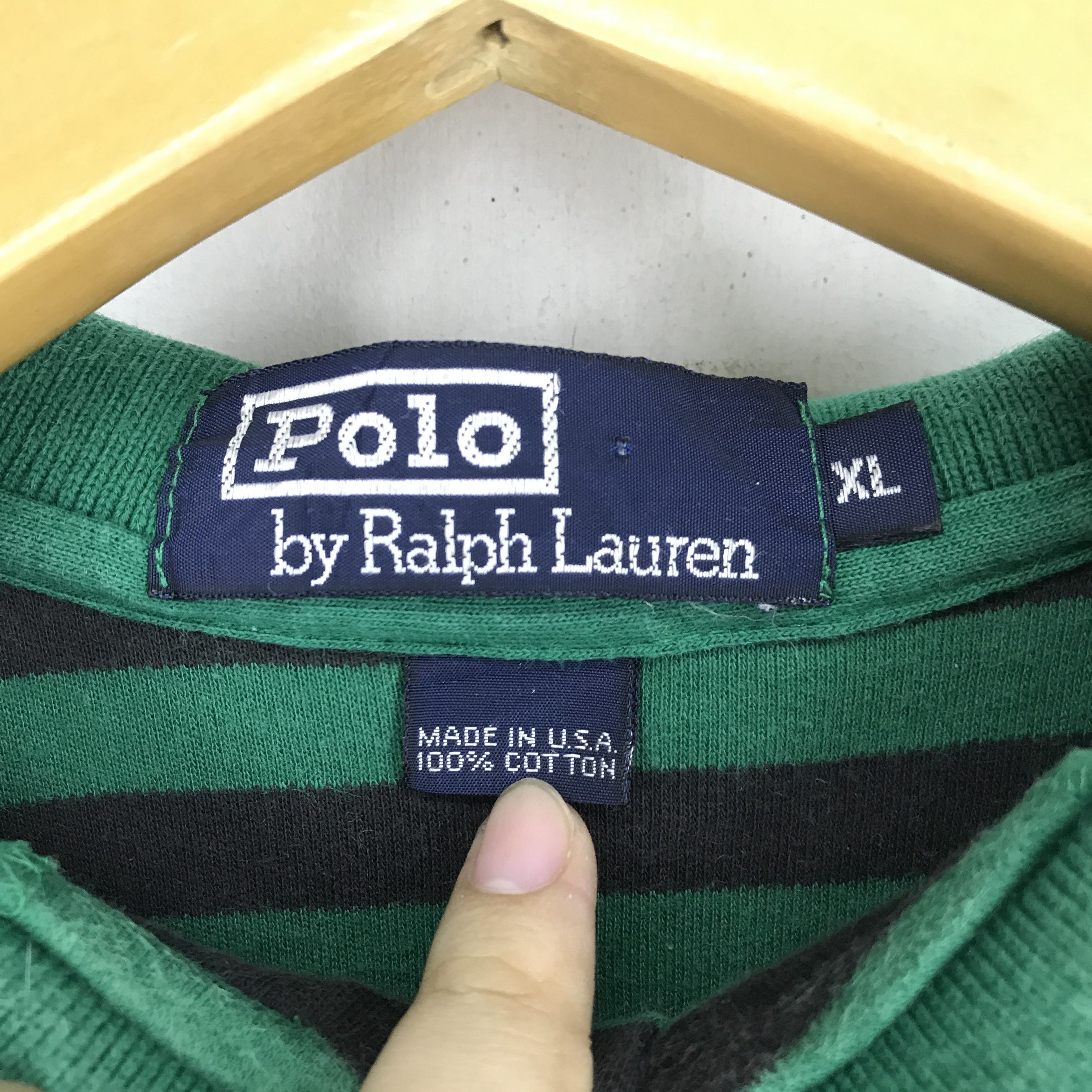 Polo Ralph Lauren 90s Vintage POLO RALPH LAUREN Stripe Polo T Shirt #2321-80 Size US L / EU 52-54 / 3 - 6 Thumbnail