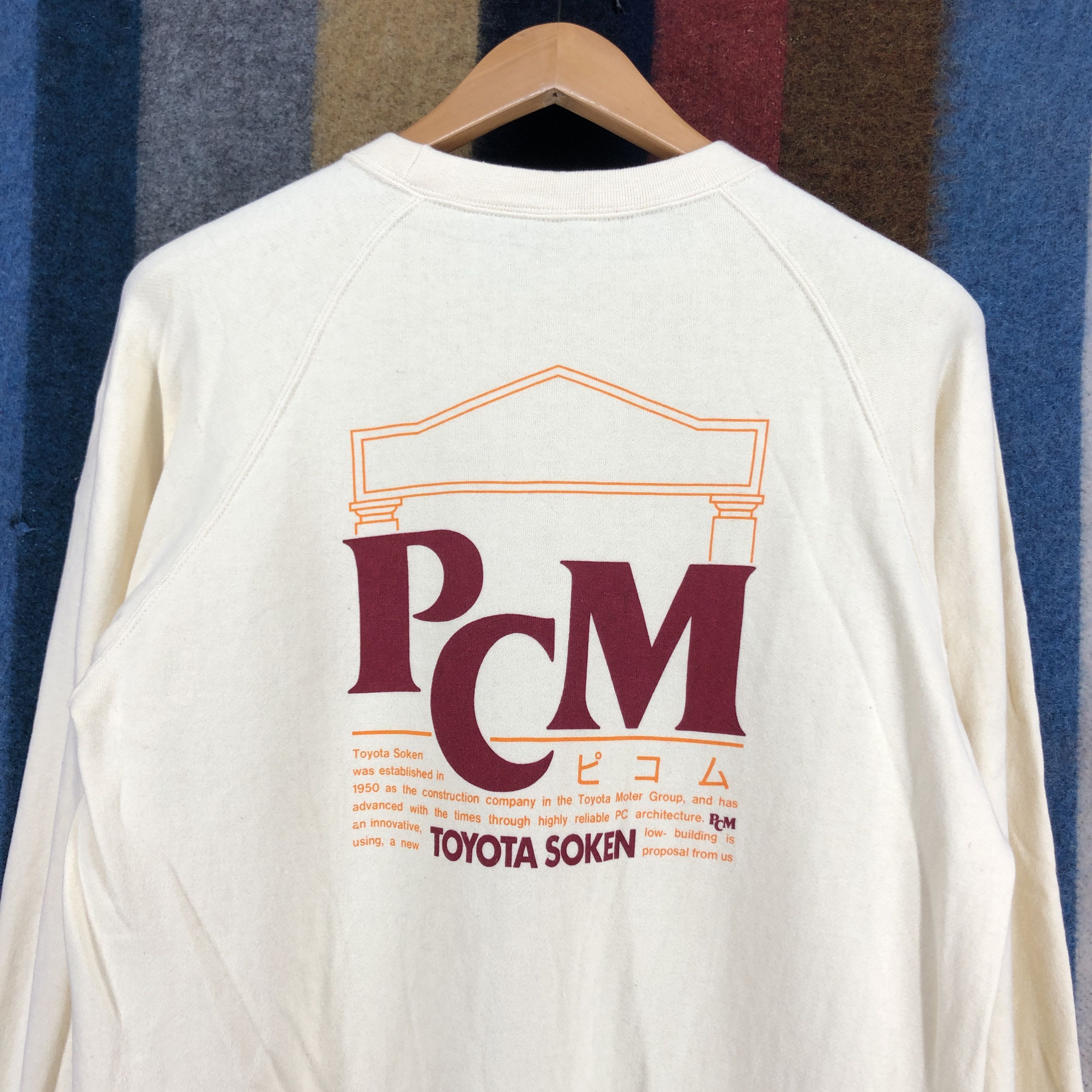 Japanese Brand 90s Vintage PCM TOYOTA SOKEN Crew Neck Sweatshirt #2800-102 Size US M / EU 48-50 / 2 - 2 Thumbnail